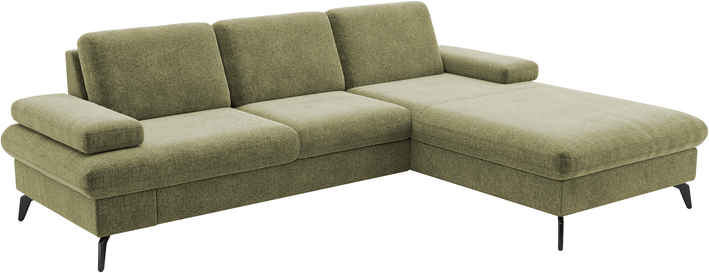 sit&more Ecksofa »Morris Jubi L-Form«, inkl. Armteilfunktion und 1 Zierkissen, wahlweise mit Bettfunktion
