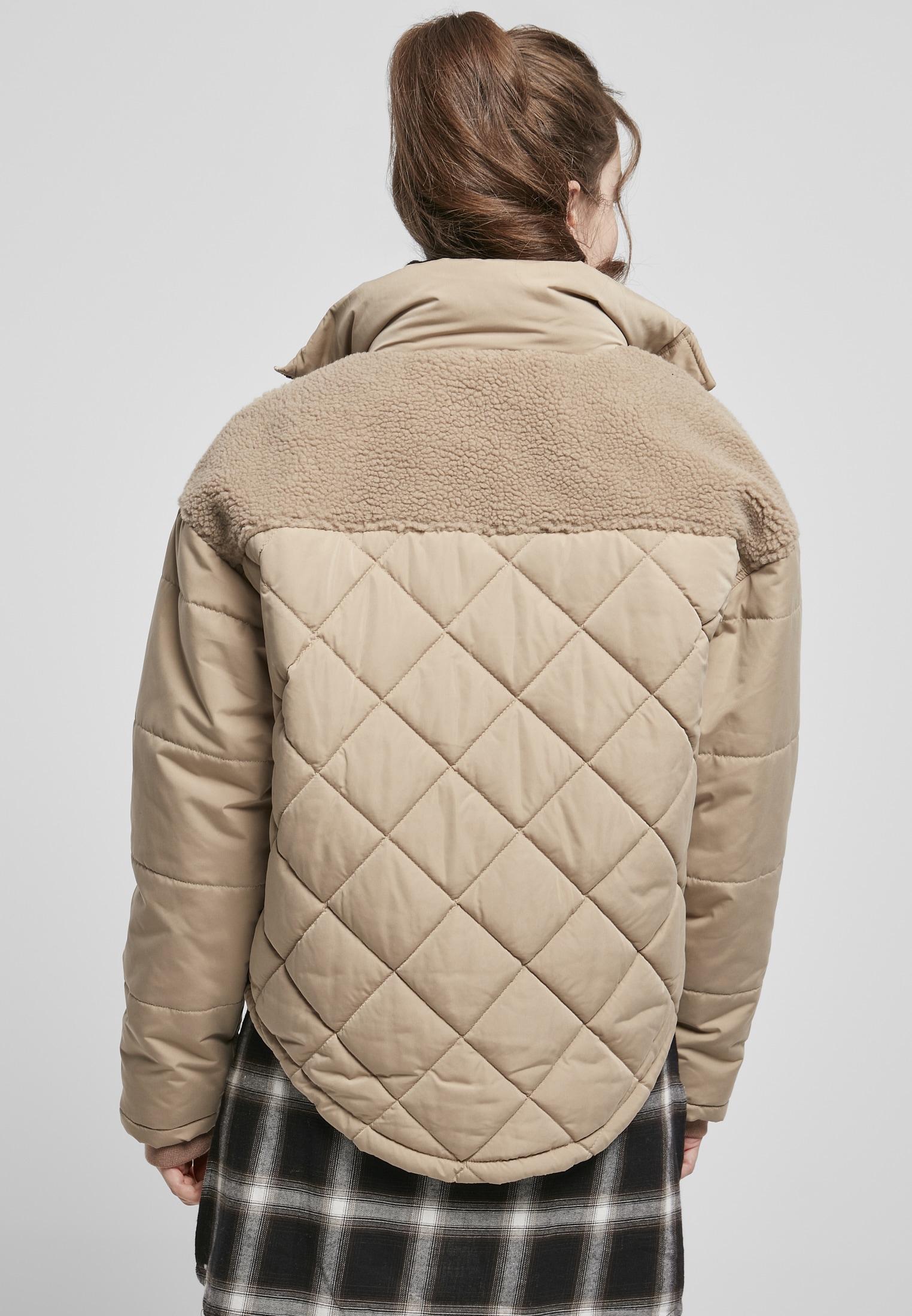 URBAN CLASSICS Winterjacke »Damen Ladies Oversized Diamond Quilt Puffer  Jacket«, (1 St.), ohne Kapuze für kaufen | BAUR | Jacken