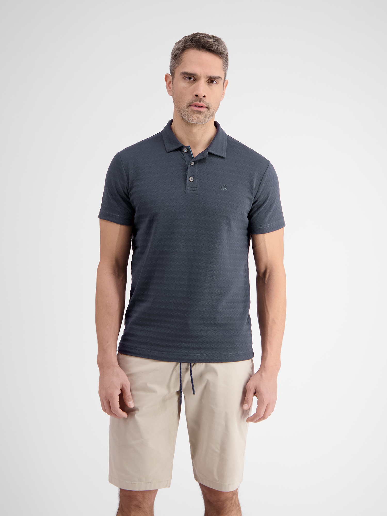 LERROS Poloshirt »LERROS Herren Poloshirt, tonal-sommerlich gemustert«