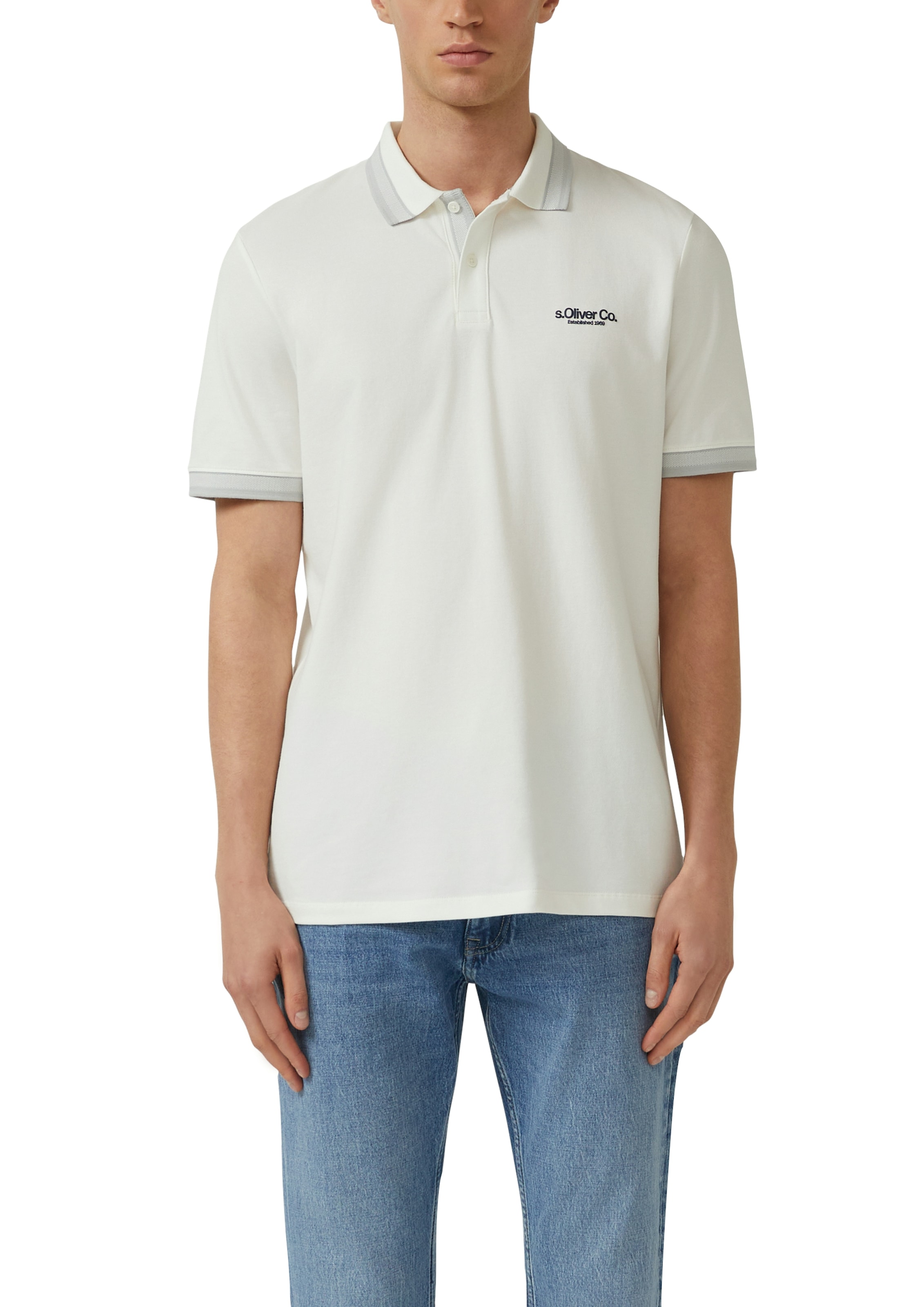 s.Oliver Poloshirt mit Logo Schriftzug günstig online kaufen