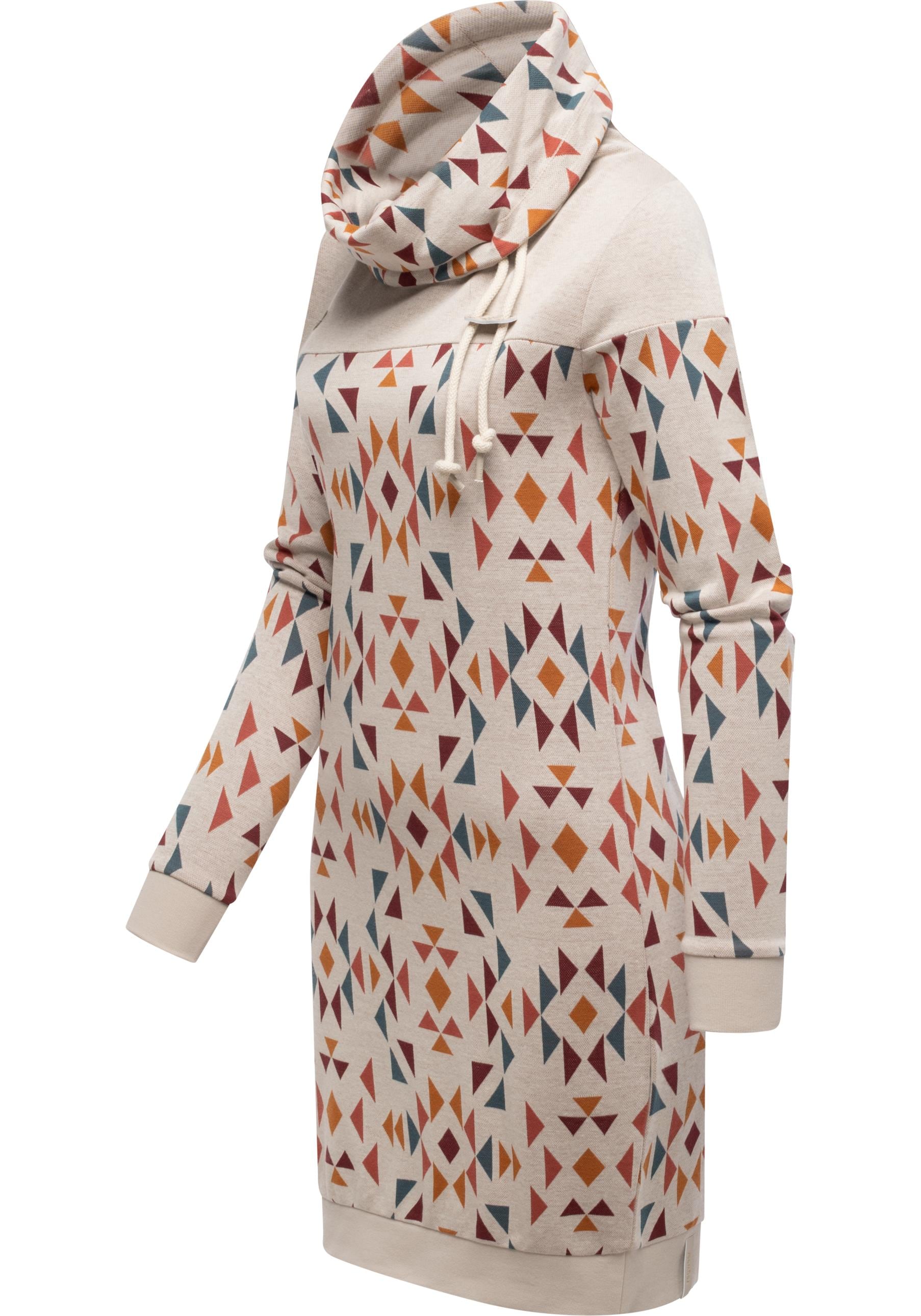 Ragwear Sweatkleid »Chlloe Aztec YOUMODO« Ohne Taschen stylisches Langarm Minikleid mit Aztec-Muster