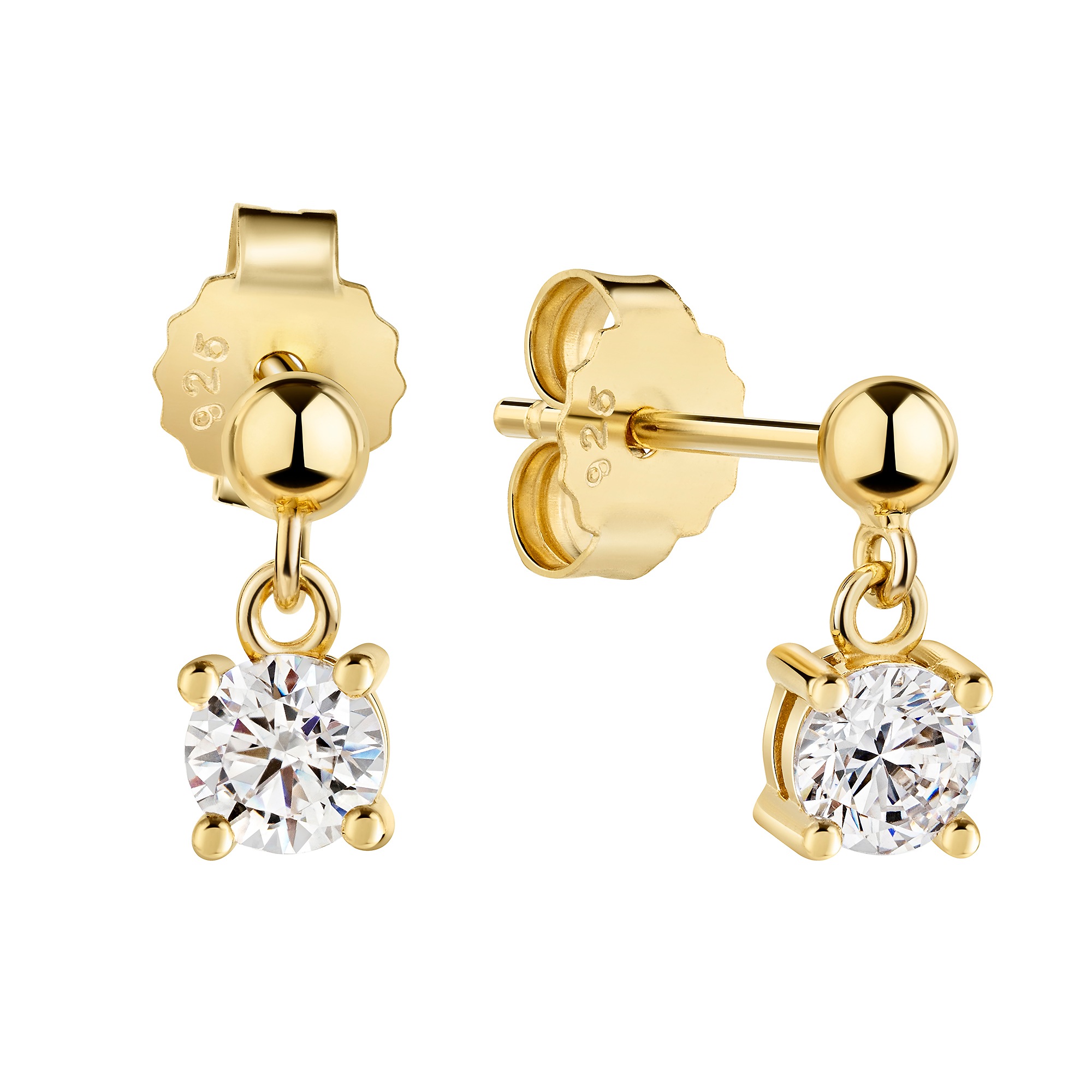 Firetti Paar Ohrstecker »Schmuck Geschenk Silber 925 Ohrschmuck Ohrringe Solitär« mit Zirkonia (synth.)