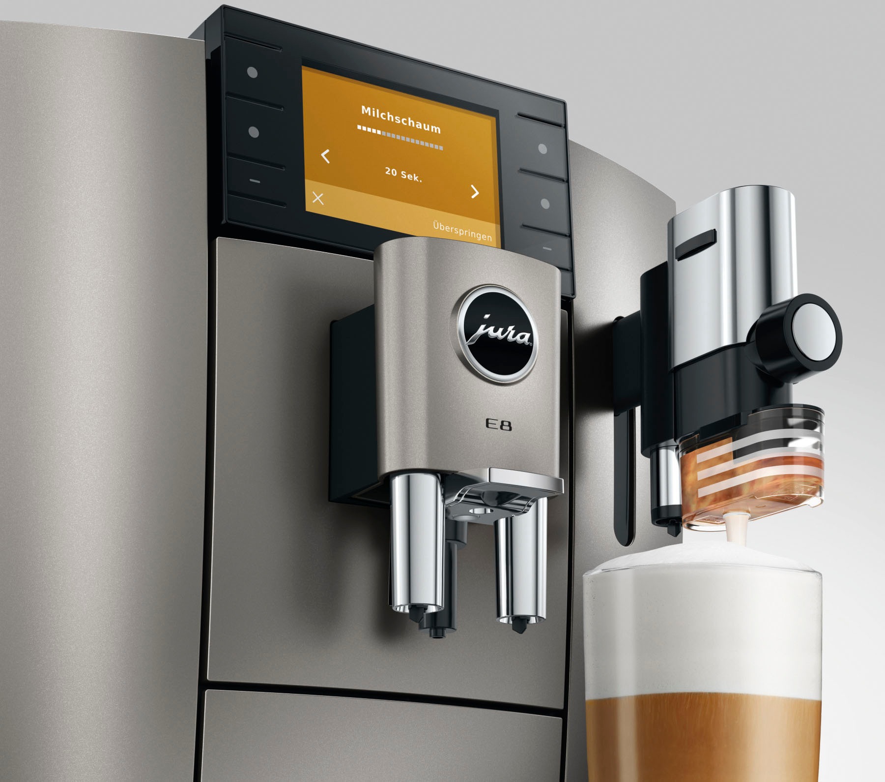 JURA Kaffeevollautomat »15712 E8 Midnight Silver (ED)«