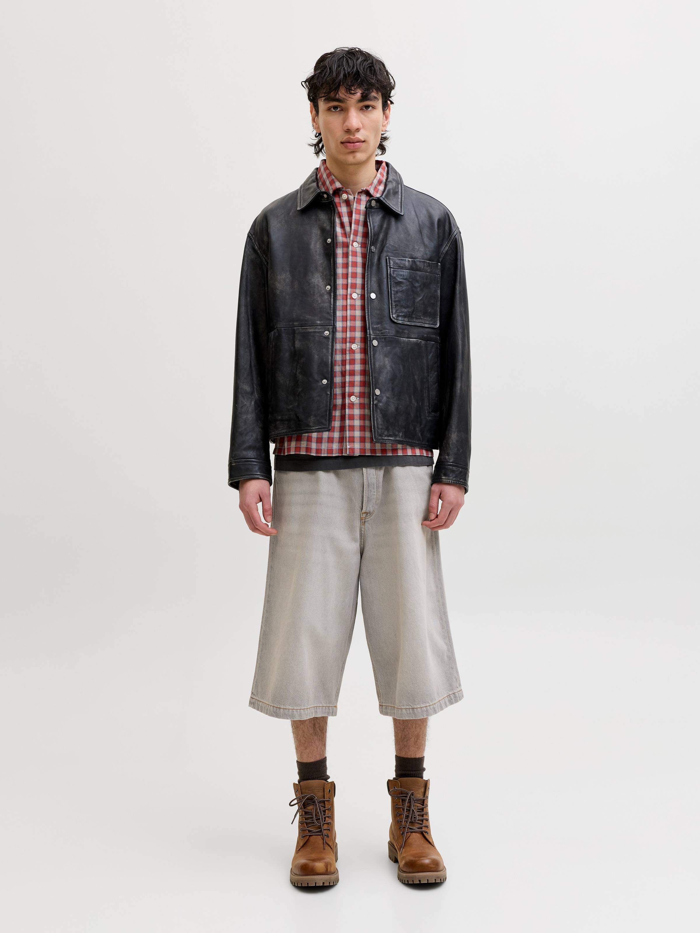 Jack & Jones Jeansbermudas »JJIBILLY JJLUCA JORTS AKM 793 LN« Baumwolle