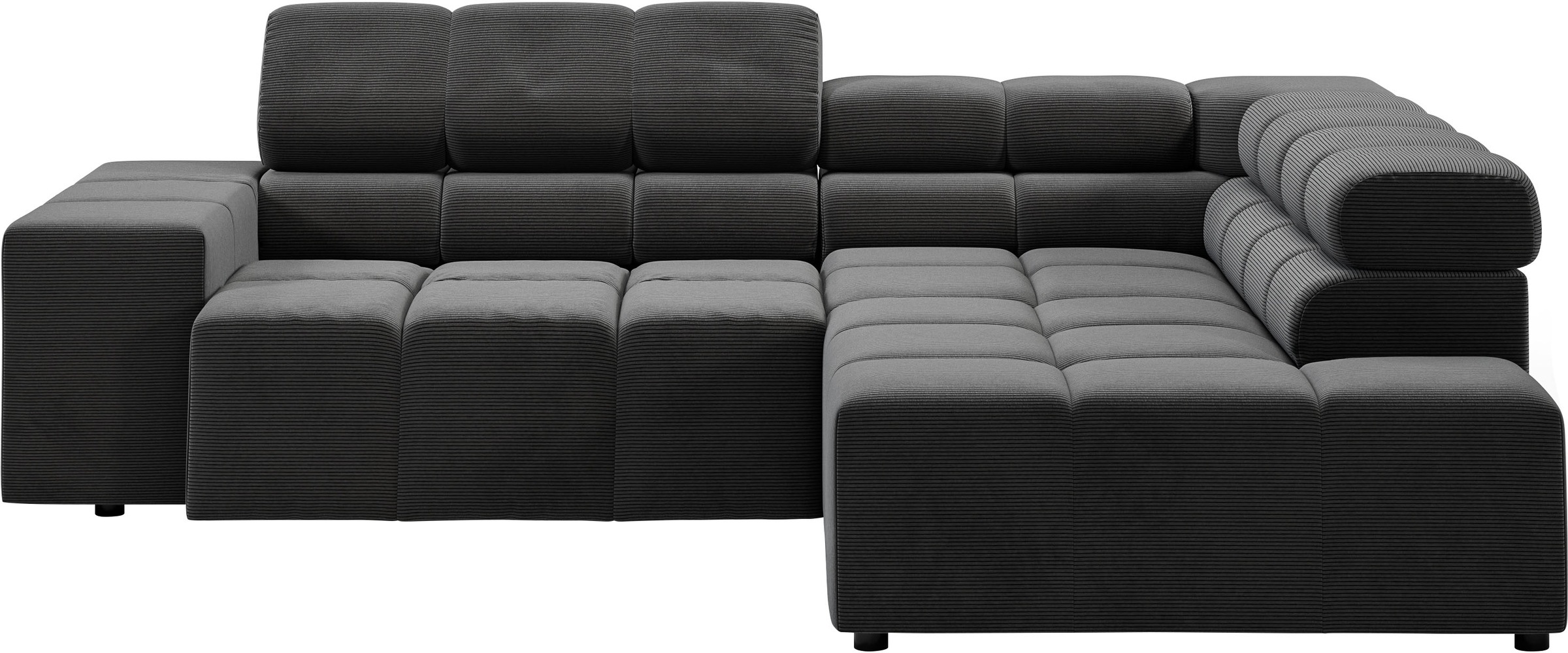 INOSIGN Ecksofa »Ancona, incl. Kopfteilverstellung + 3 Zierkissen, L-Form, Breite 249cm«, wahlweise motorische Sitztiefenverstellung, B/T(H: 249/215/70 cm