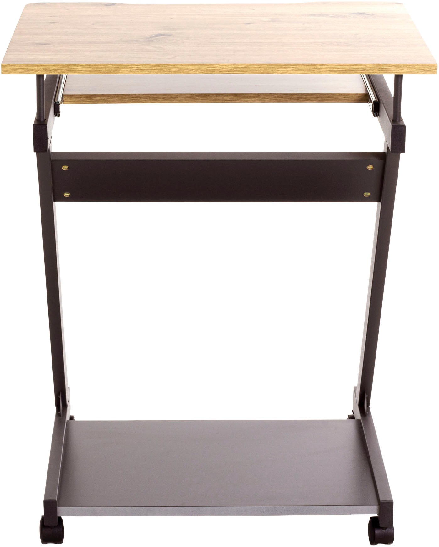 HAKU Computertisch »IT-Wagen, Notebookwagen, Schreibtisch« 1 Stk. tlg. rechteckig - aus MDF Braun B/T/H 60/49/76 cm