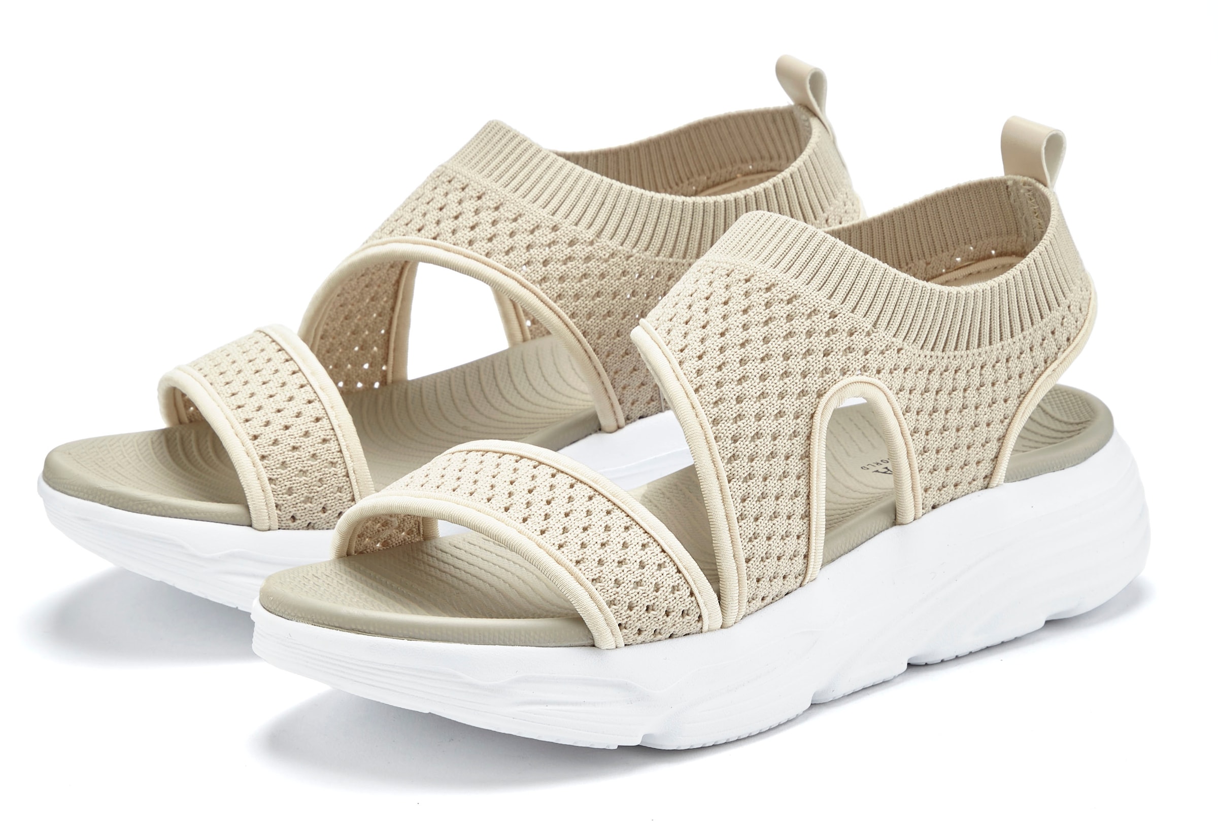 LASCANA Sandale, Sandalette, Sommerschuh aus elastischem Textil besonders leicht VEGAN