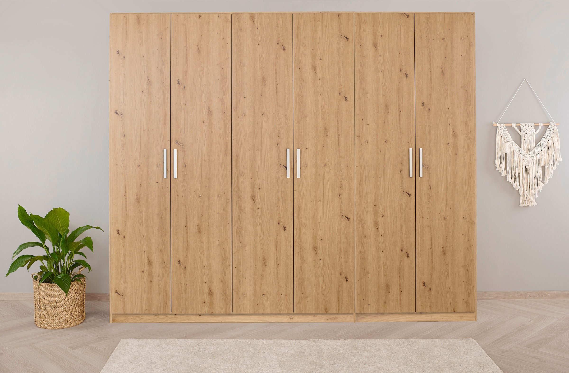 OTTO home "Mehrzweckschrank Aktenschrank Möbel Mietswohnung Schlafzimmer KOLUNA" Breiten 181/226/271/315 cm Höhen 210/229 cm, moderne Dekor-Front, inkl. 2 Innenschubladen sowie extra Einlegeböden MADE IN GERMANY