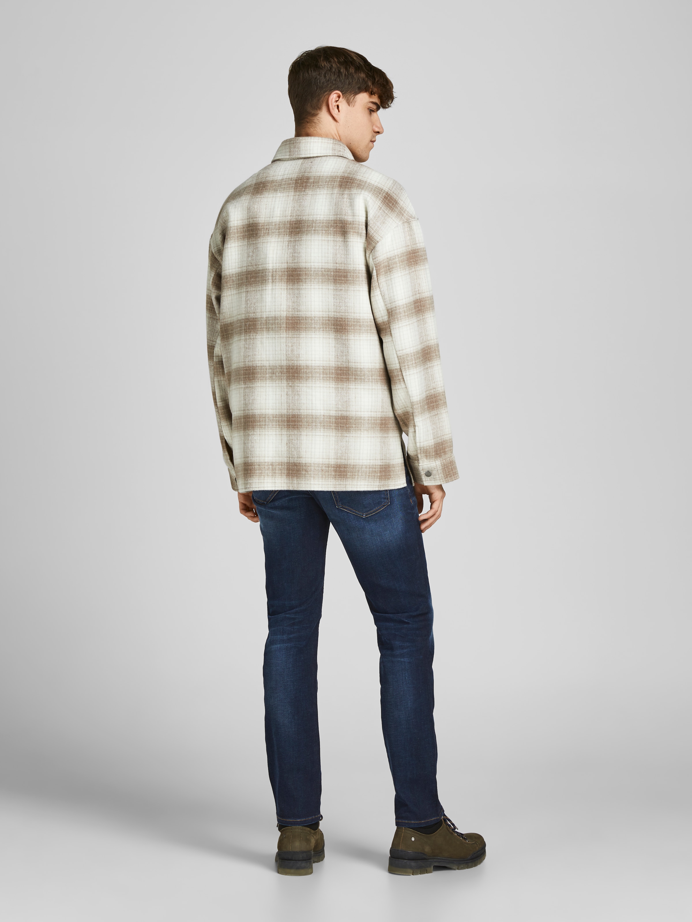 Jack & Jones Regular-fit-Jeans »JJICLARK mit Used-Look und Stretch für den Alltag« mit Abriebeffekten