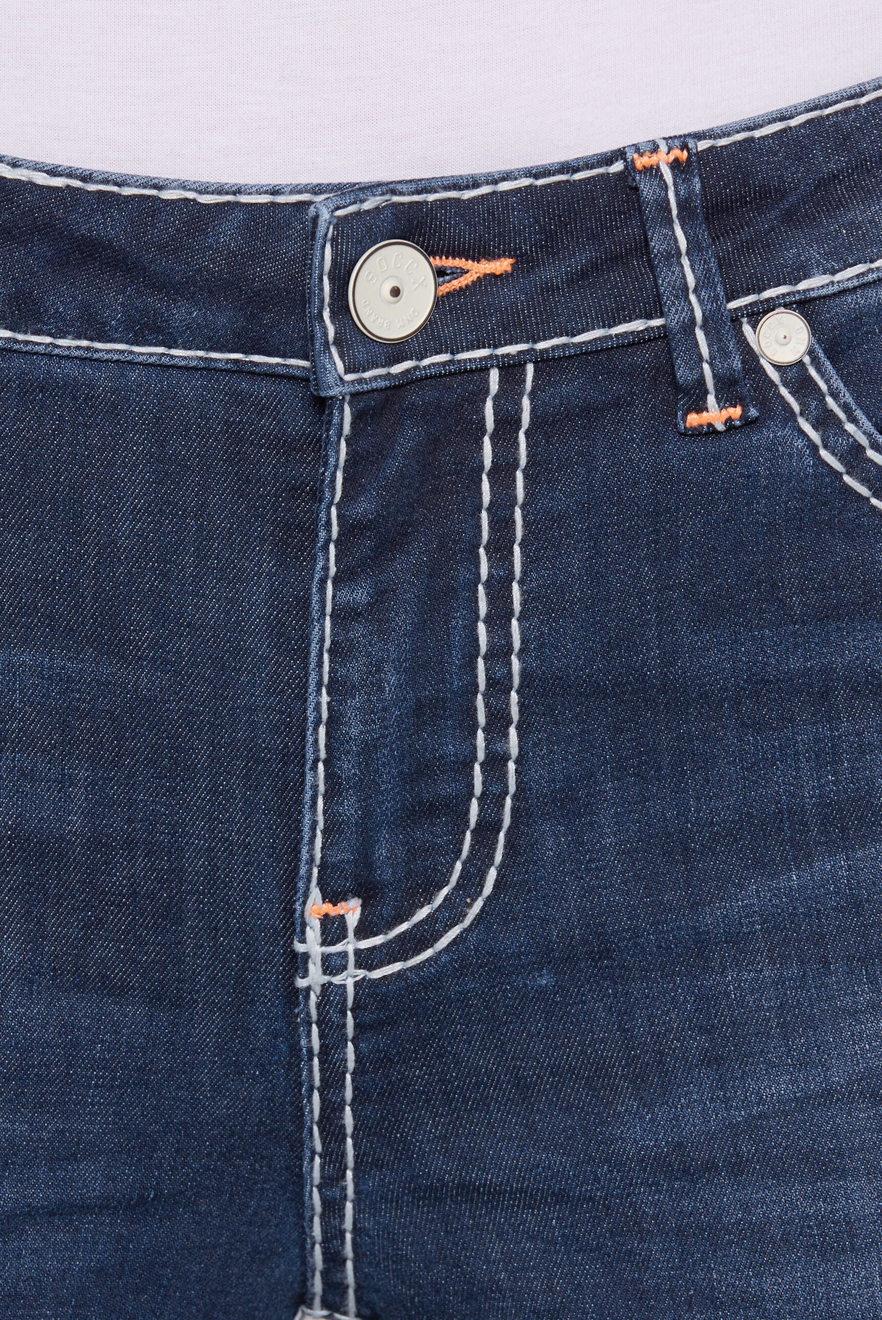 SOCCX Regular-fit-Jeans mit breiten Nähten
