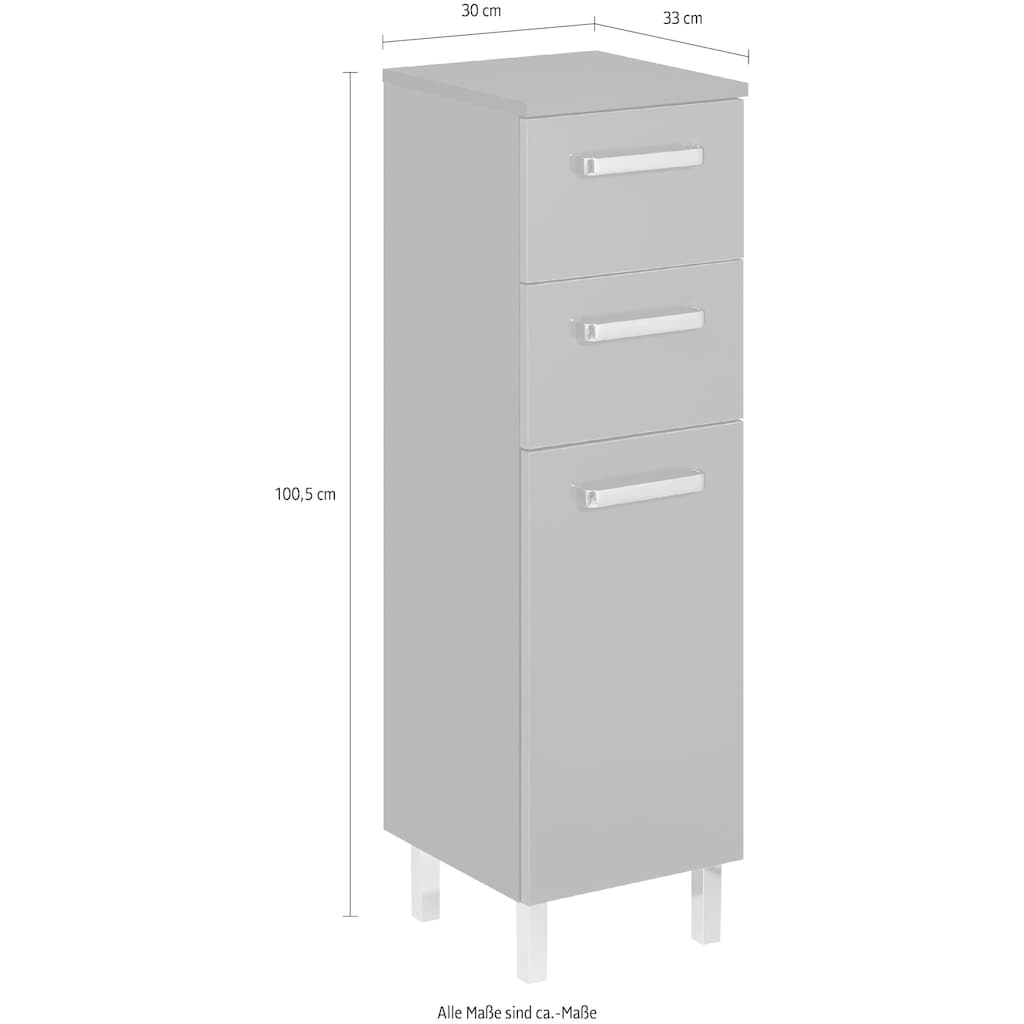 Saphir Unterschrank »Quickset Badschrank mit 1 Tür, 2 Schubladen, 30 cm breit«