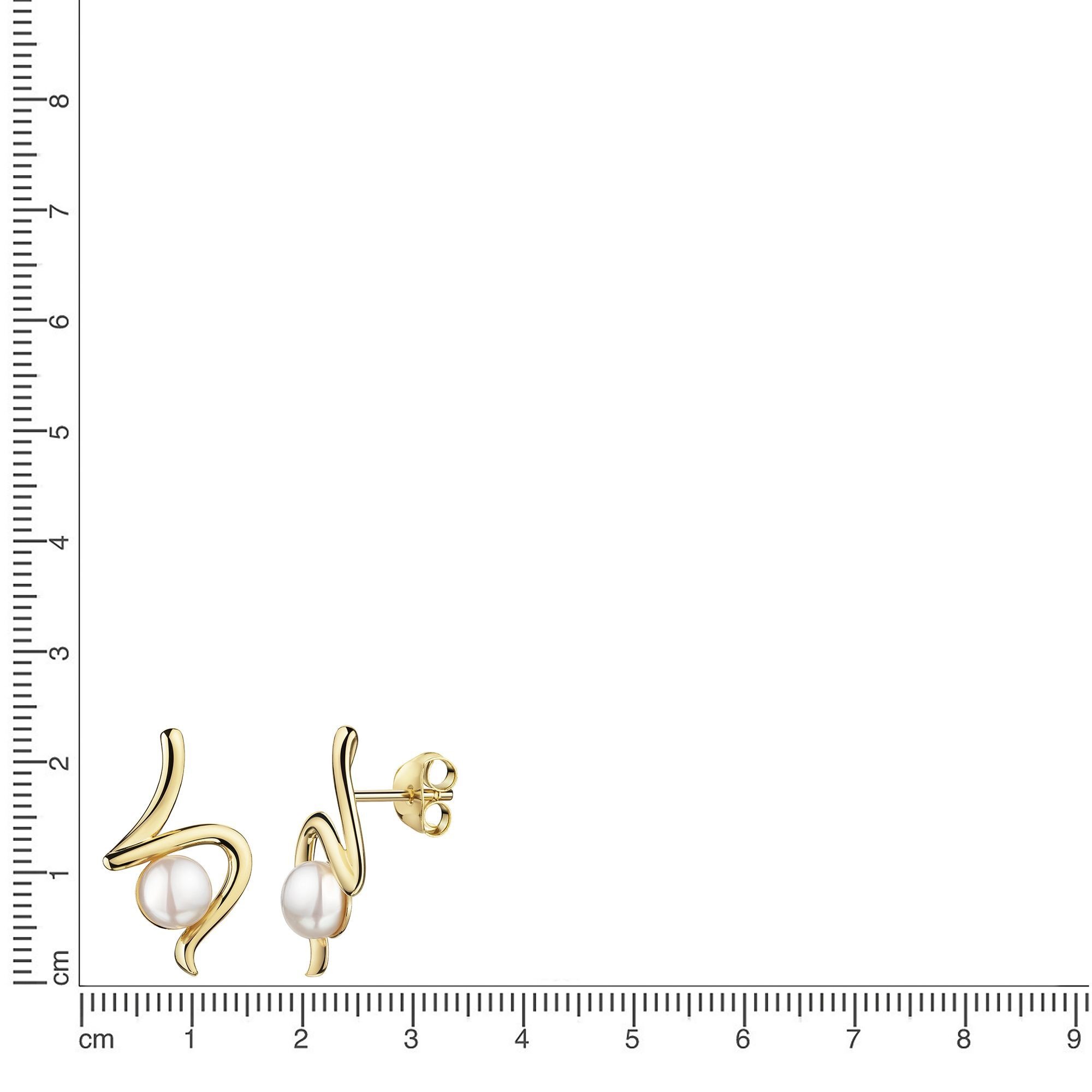 CELESTA Paar Ohrstecker »925 Sterling Silber vergoldet Perle«