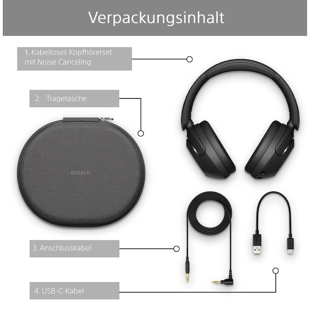 Sony Over-Ear-Kopfhörer »WH-XB910N«, A2DP Bluetooth-AVRCP Bluetooth-HFP-HSP,  LED Ladestandsanzeige | BAUR