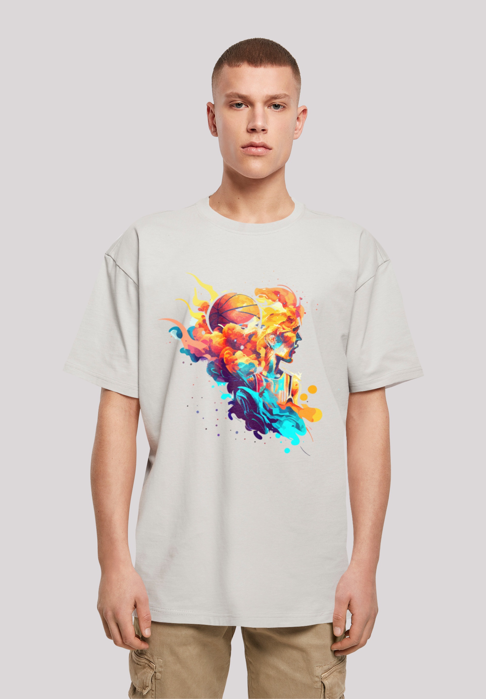 F4NT4STIC T-Shirt "Basketball Sport Player OVERSIZE TEE", Print