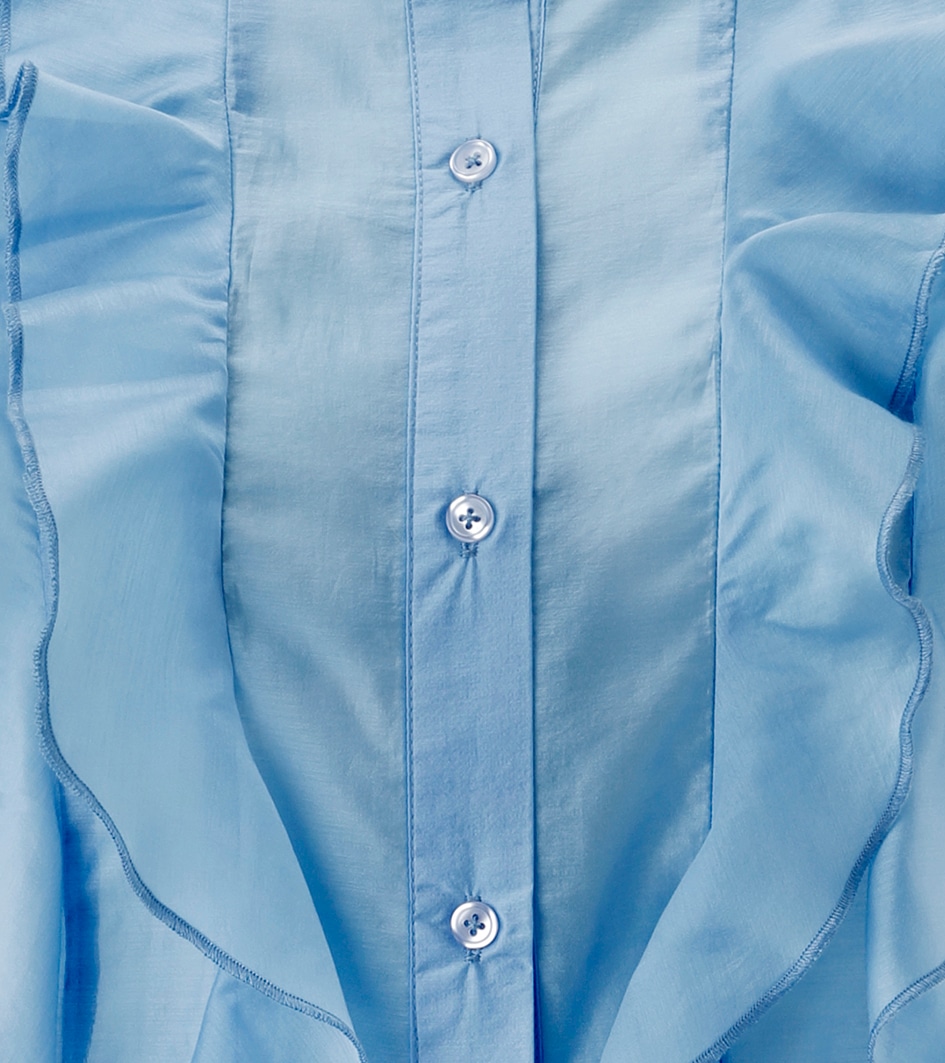 Aniston SELECTED Blusentop kleiner Stehkragen und längs verlaufende Volants - NEUE KOLLEKTION