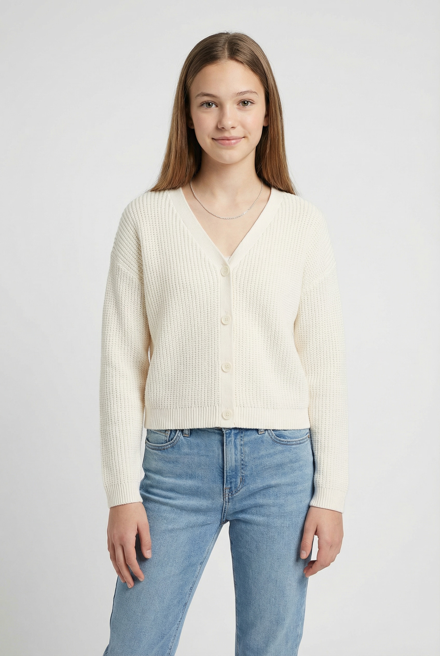 Tom Tailor 1048311 Girls Cardigan White 128 cm