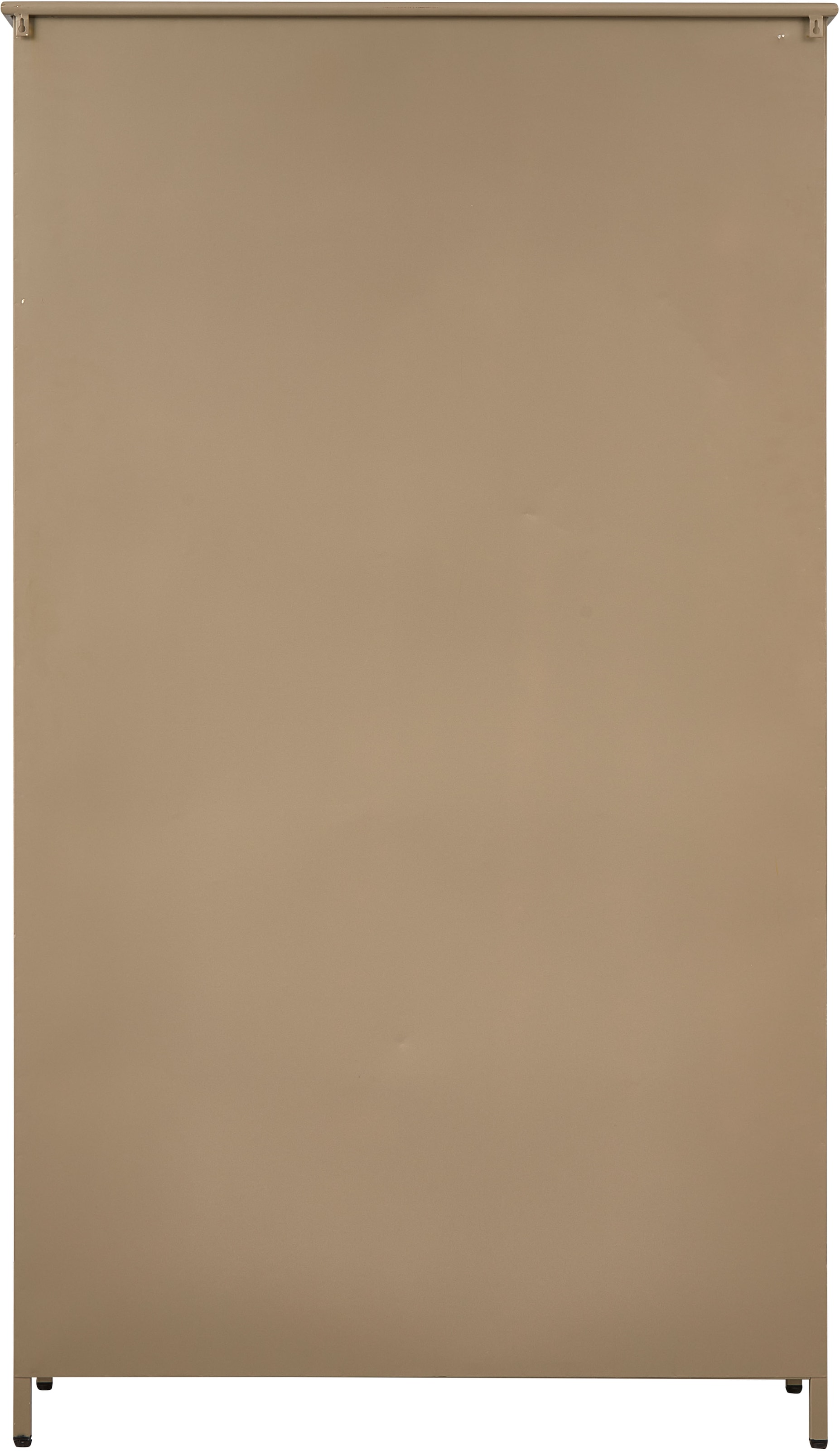 WOOOD Vitrine »WOOOD EXHIBIT VITRINE SCHRANK METALL KHAKI« Ausstellungsvitrine Exhibit, mattes Schwarzmetall, 4 stabile Regale