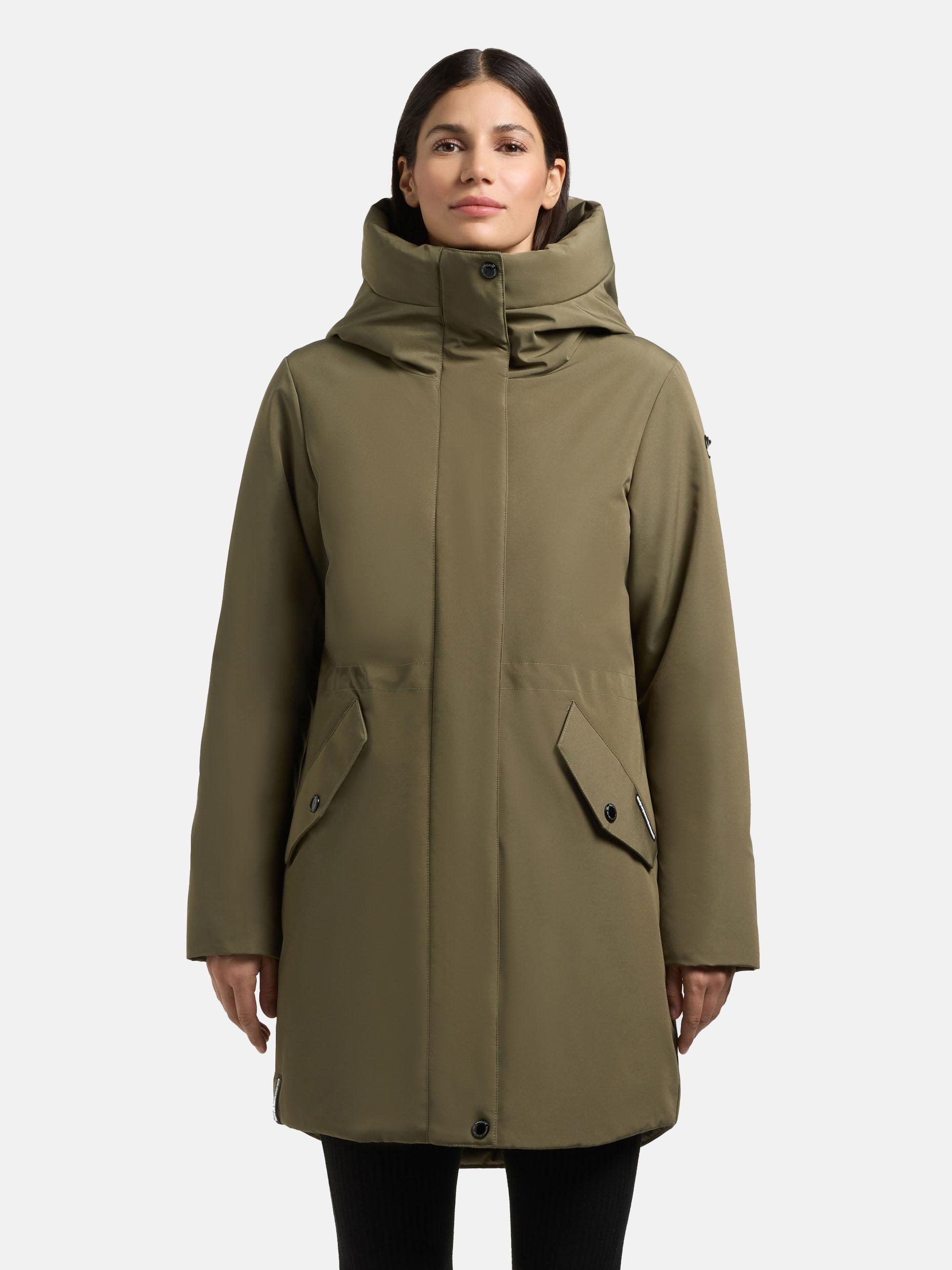 khujo Wintermantel "Diance" Lange Damen Winterjacke mit großer Kapuze