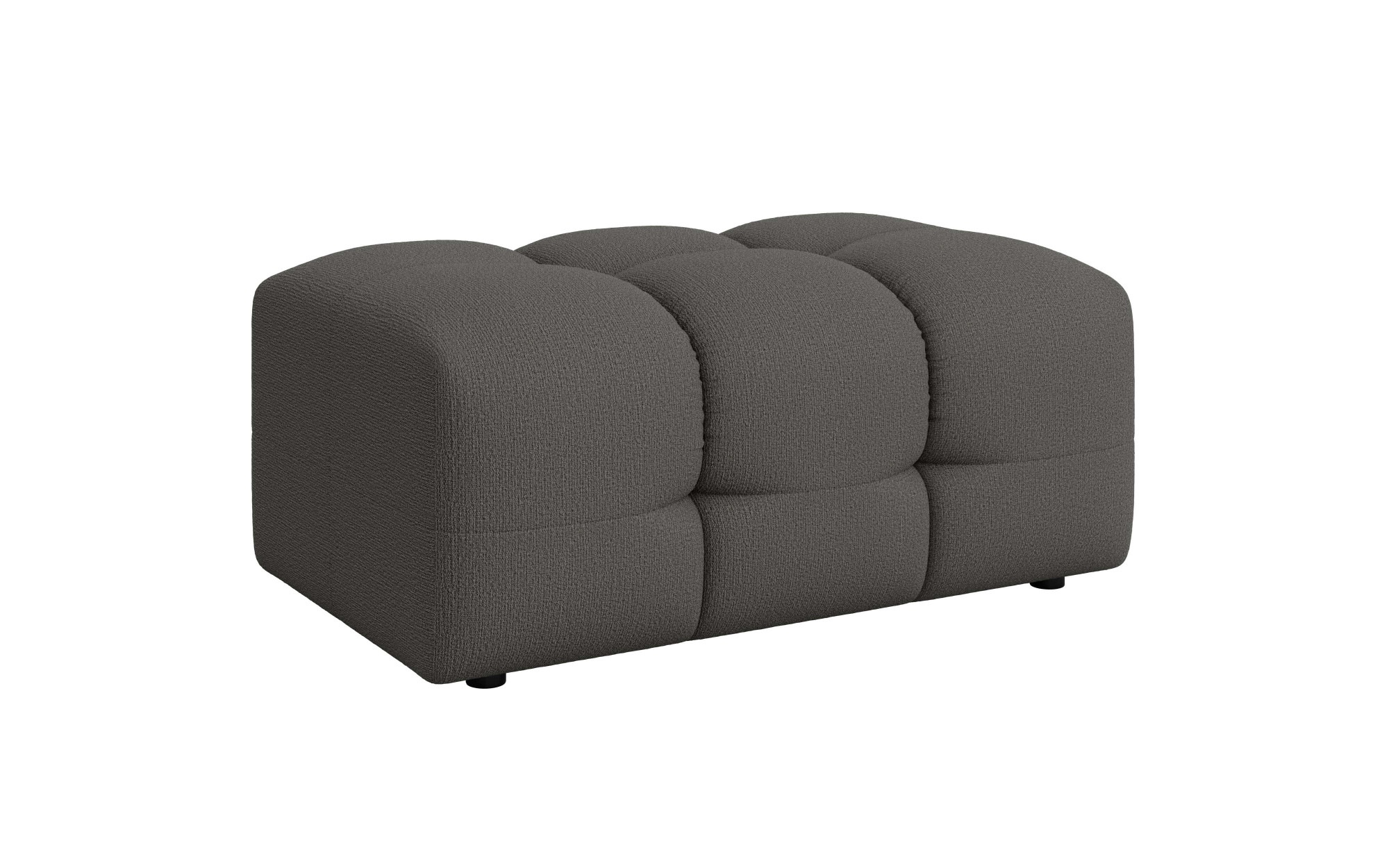 INOSIGN Polsterhocker »Manilla, trendige Steppung, passend zur Serie, B/T/H 100/68/45 cm«, mit Wellenunterfederung, in verschiedenen Materialien und Farben