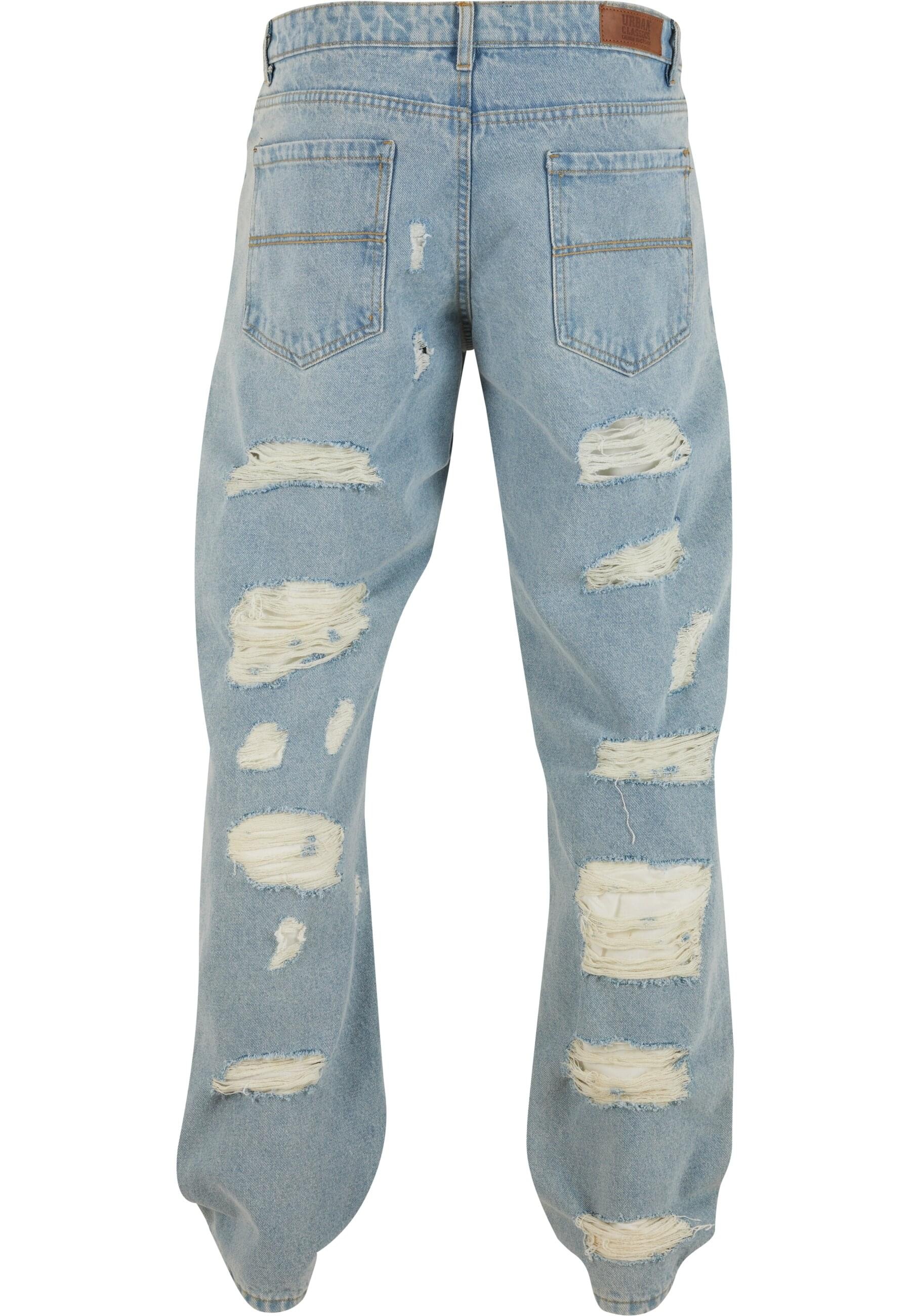 URBAN CLASSICS Bequeme Jeans »Urban Classics Heavy Ounce Straight Fit Heavy Destroyed Jeans«