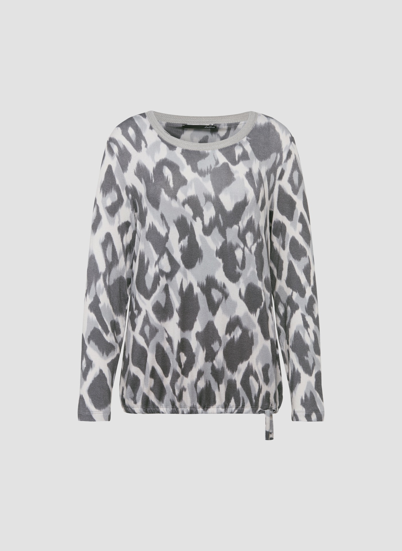 LeComte Print-Shirt »LeComte Langarmshirt mit Animalprint und Bindeband«