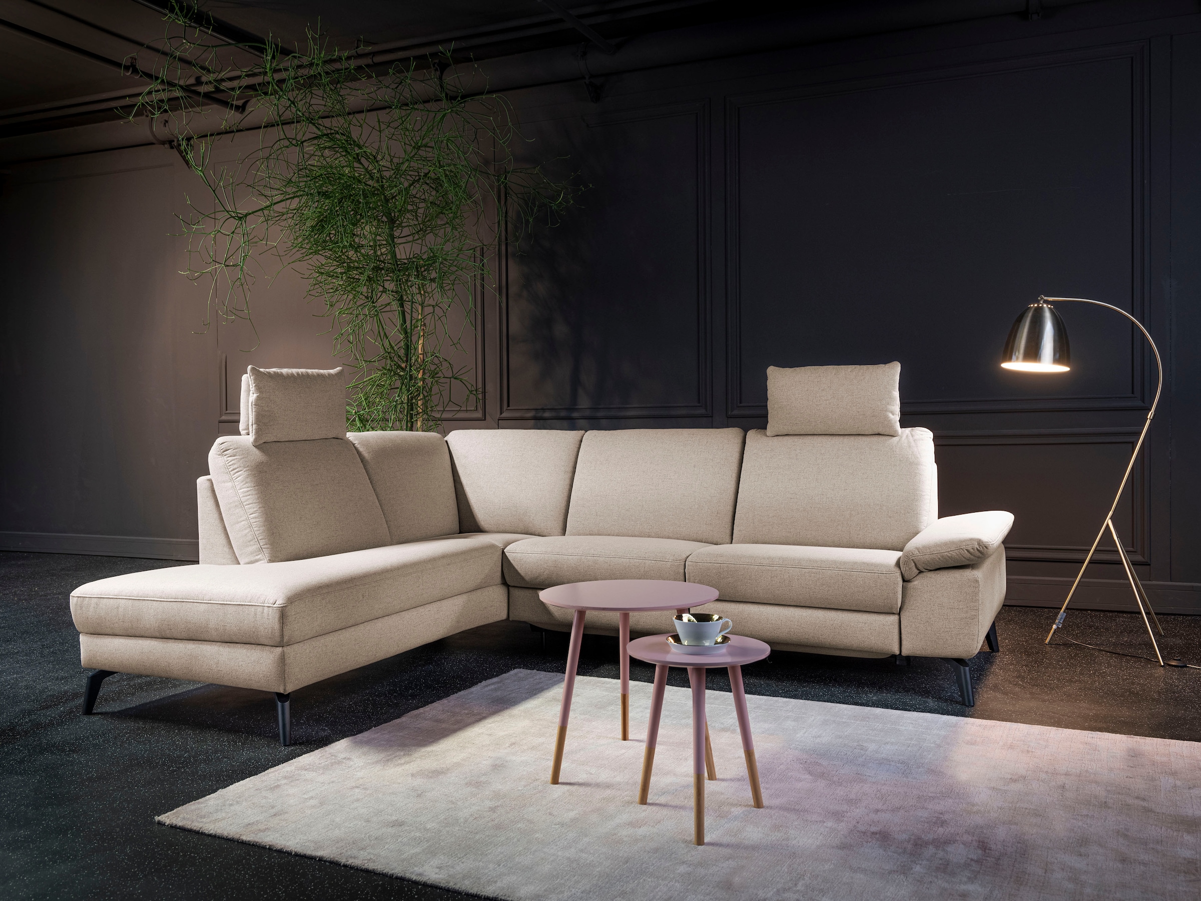 alina Ecksofa inkl. Kopfstützen, wahlweise mit Relaxfunktion, Breite: 267 cm