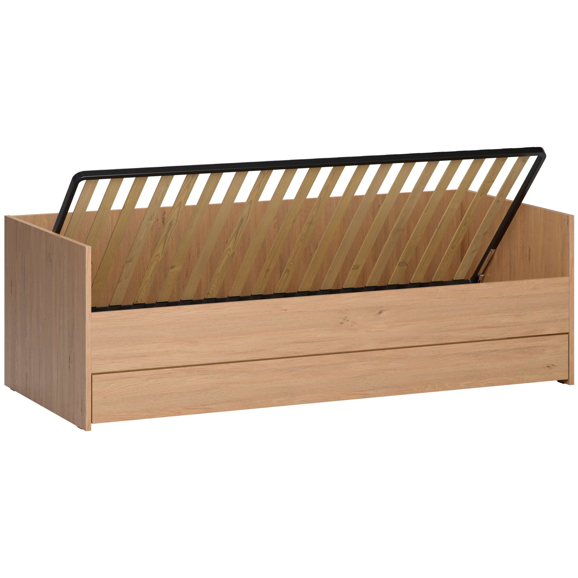 VOX Bett »SIMPLE Bettgestell mit Bettkasten und Zusatzbett, B/T/H: 95/205/68 cm«, ohne Matratze, in 3 Farben erhältlich