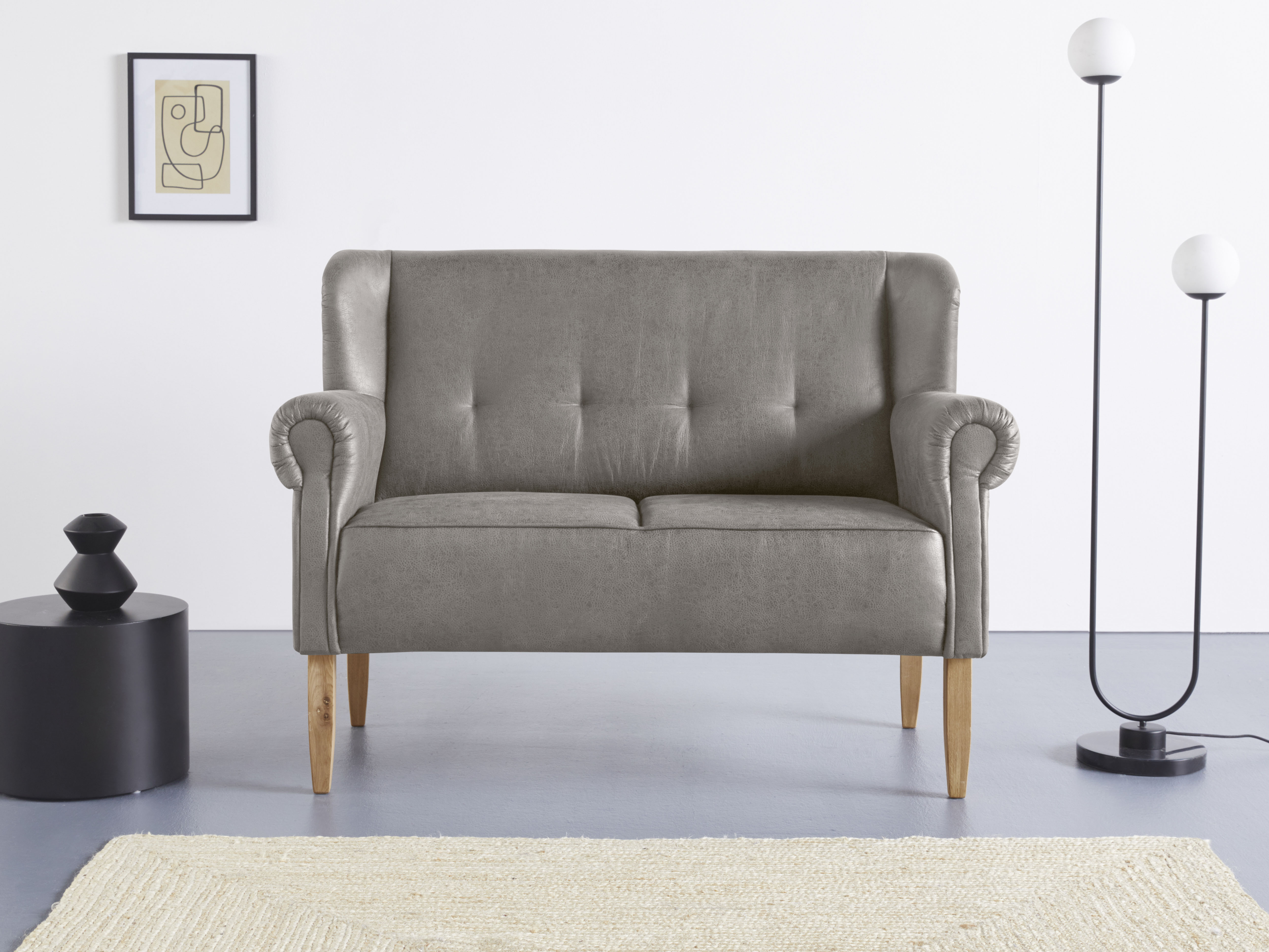 Home affaire Küchensofa "Moro Couch mit Federkern, bequem, Breite 142cm" in verschiedenen Stoffen und Farben