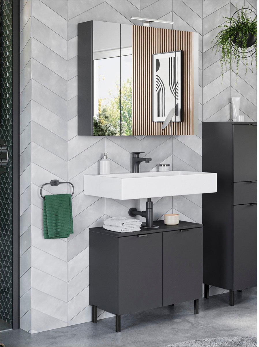 GERMANIA Badmöbel-Set "GW-Arcena" 2 Stk. tlg. mit integrierter LED-Beleucht günstig online kaufen