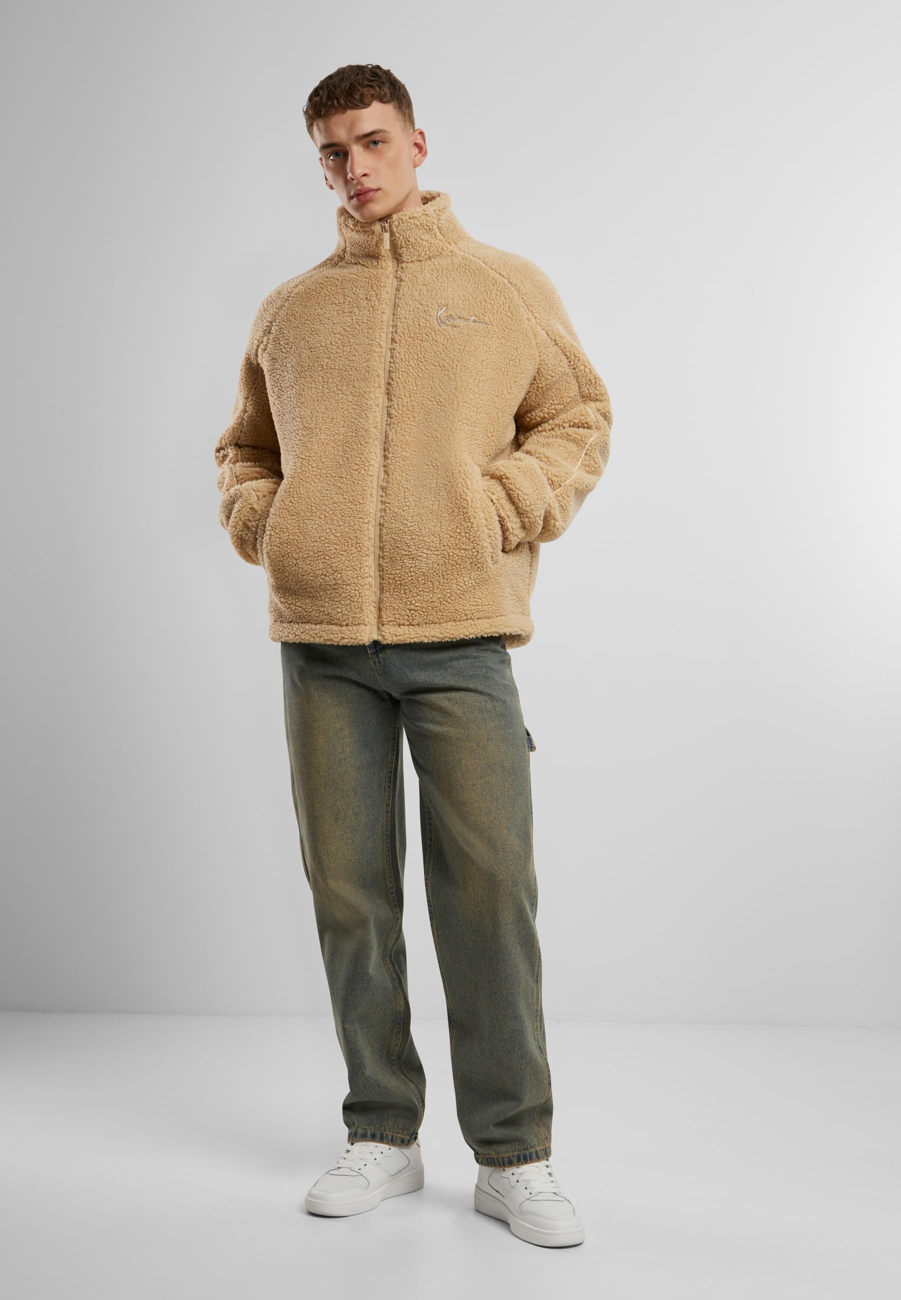 Karl Kani Allwetterjacke »Karl Kani Karl Kani Metal Signature Teddy Jacket«, (1 St.), ohne Kapuze