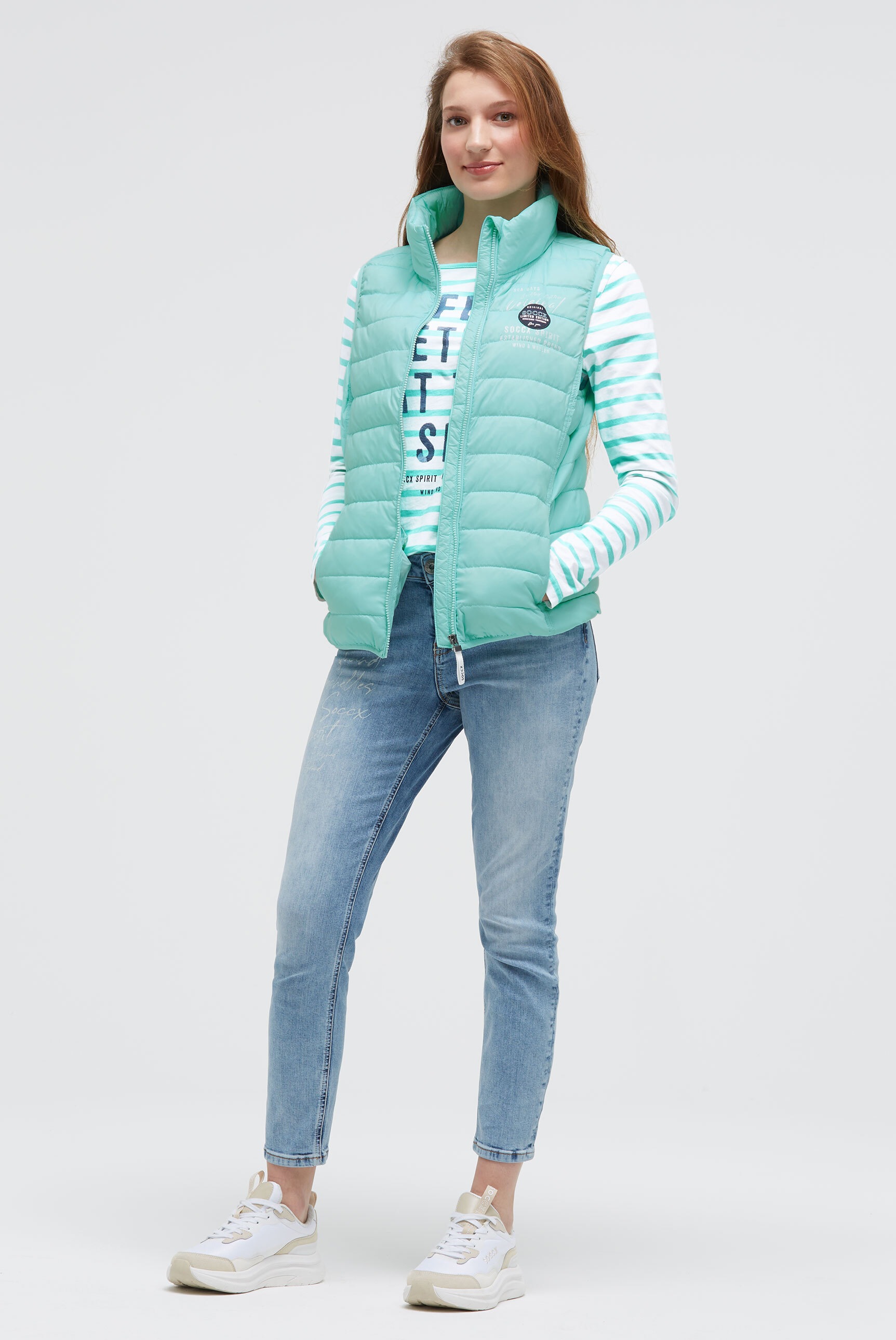 SOCCX Steppweste mit elastischem Saumabschluss