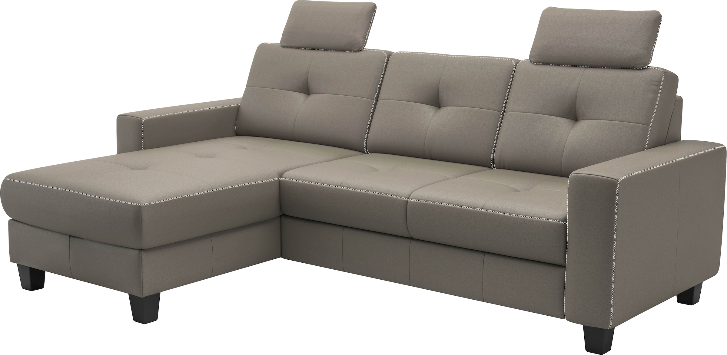 Places of Style Ecksofa »Varese«, wahlweise mit Bettfunktion und Bettkasten