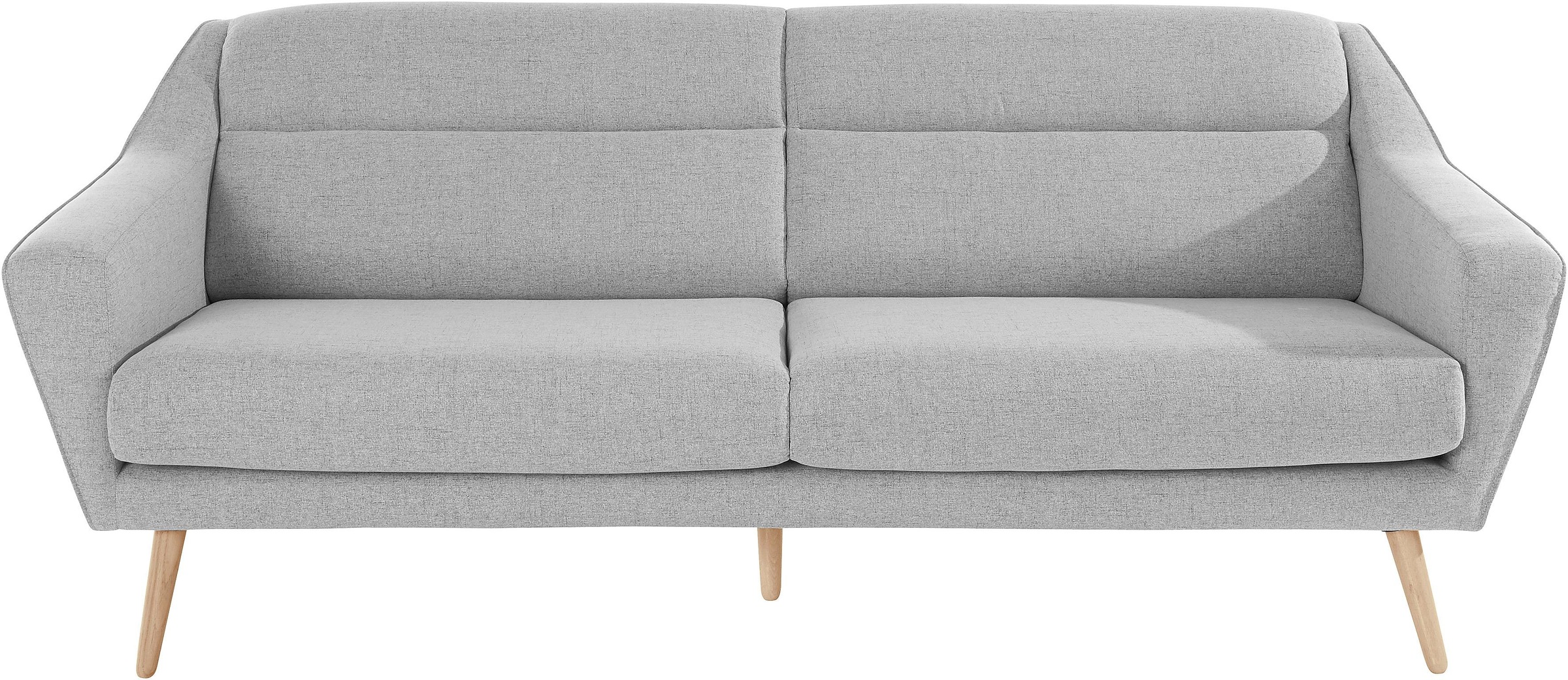 OTTO home 3-Sitzer "Bille" mit Naht im Rückenkissen und Eiche-Beinen, Desig günstig online kaufen