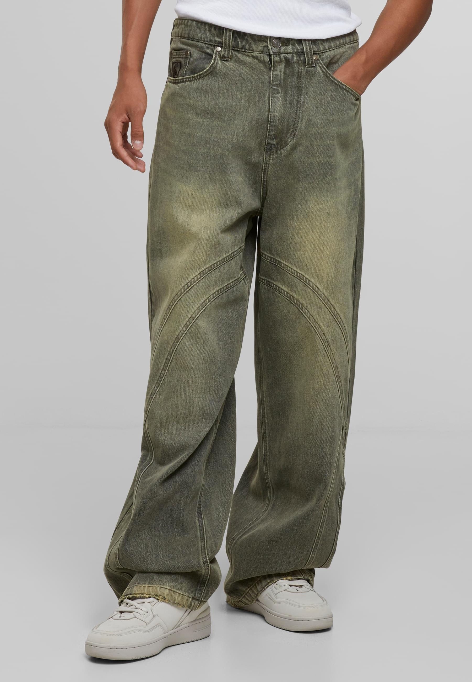 Karl Kani Bequeme Jeans »Karl Kani Karl Kani OG Washed Wavy Seams Denim Baggy Pants«