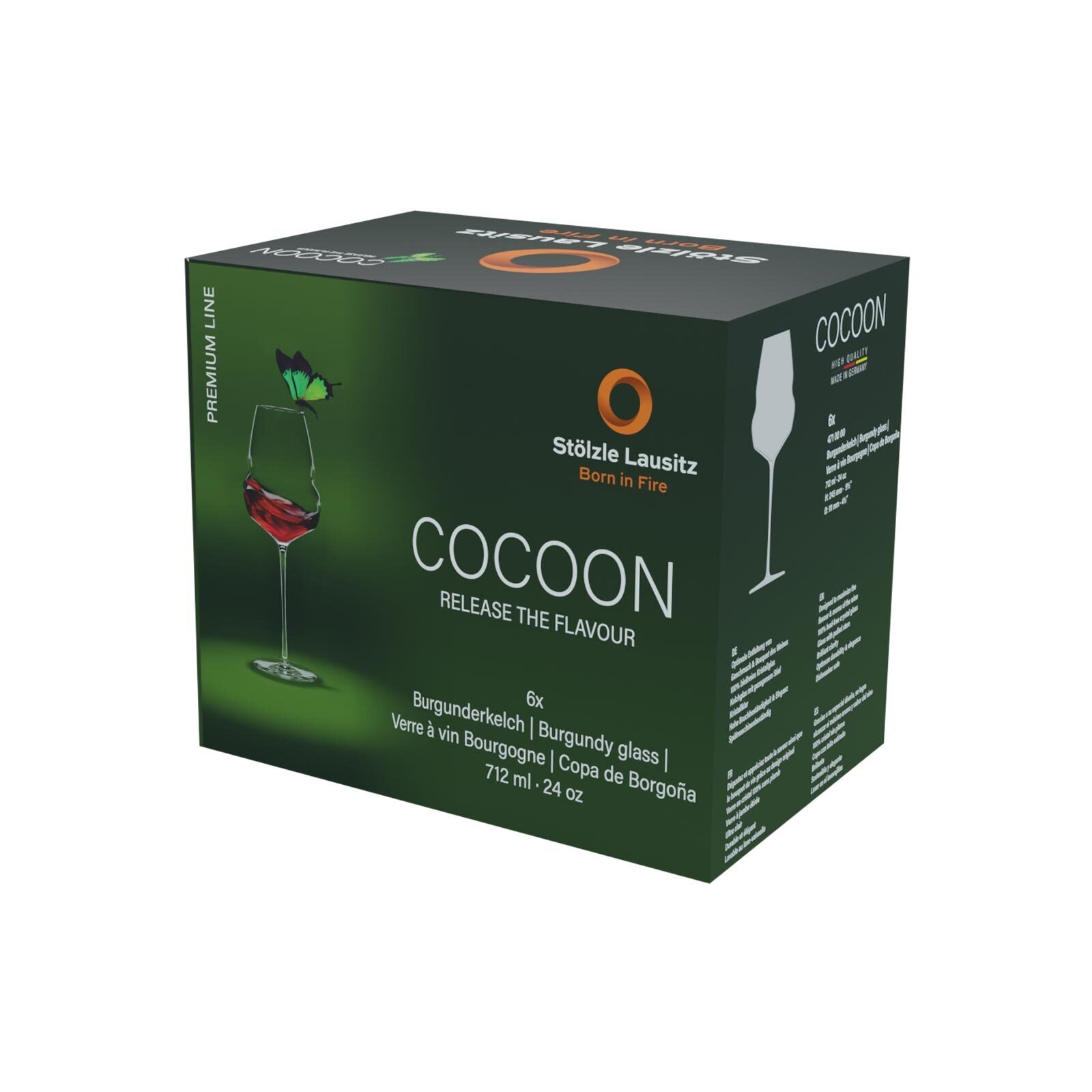 Stölzle Rotweinglas »Burgundergläser Cocoon 712 ml 6er Set transparent«