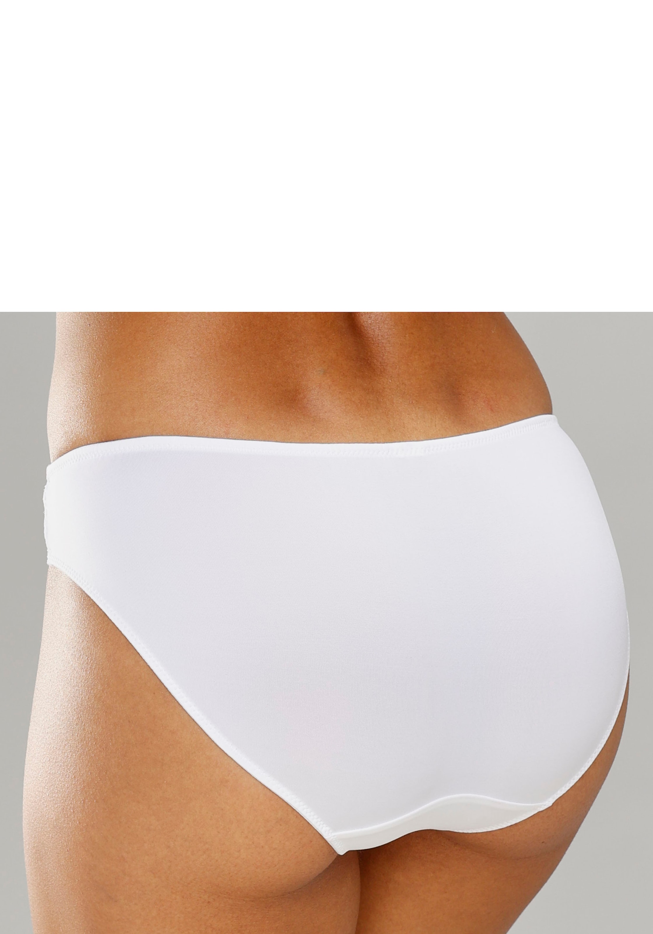 petite fleur Slip, (3 St.), mit leicht transparenter Jacquardspitze an den Seiten