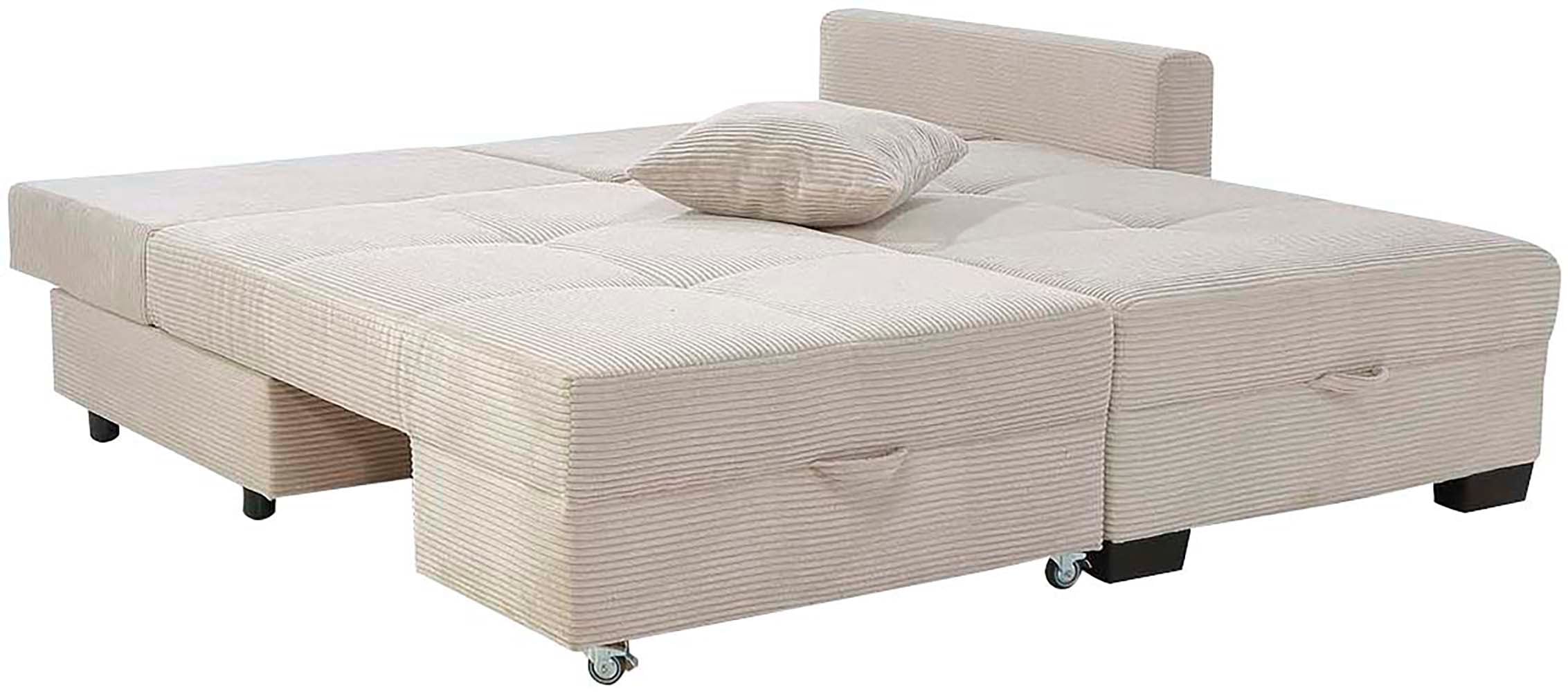 Jockenhöfer Gruppe Ecksofa »Fantasy, Dreh-Schwenk-Ottomane«, inklusive Relax- und Schlaffunktion, Ottomane links/ rechts montierbar