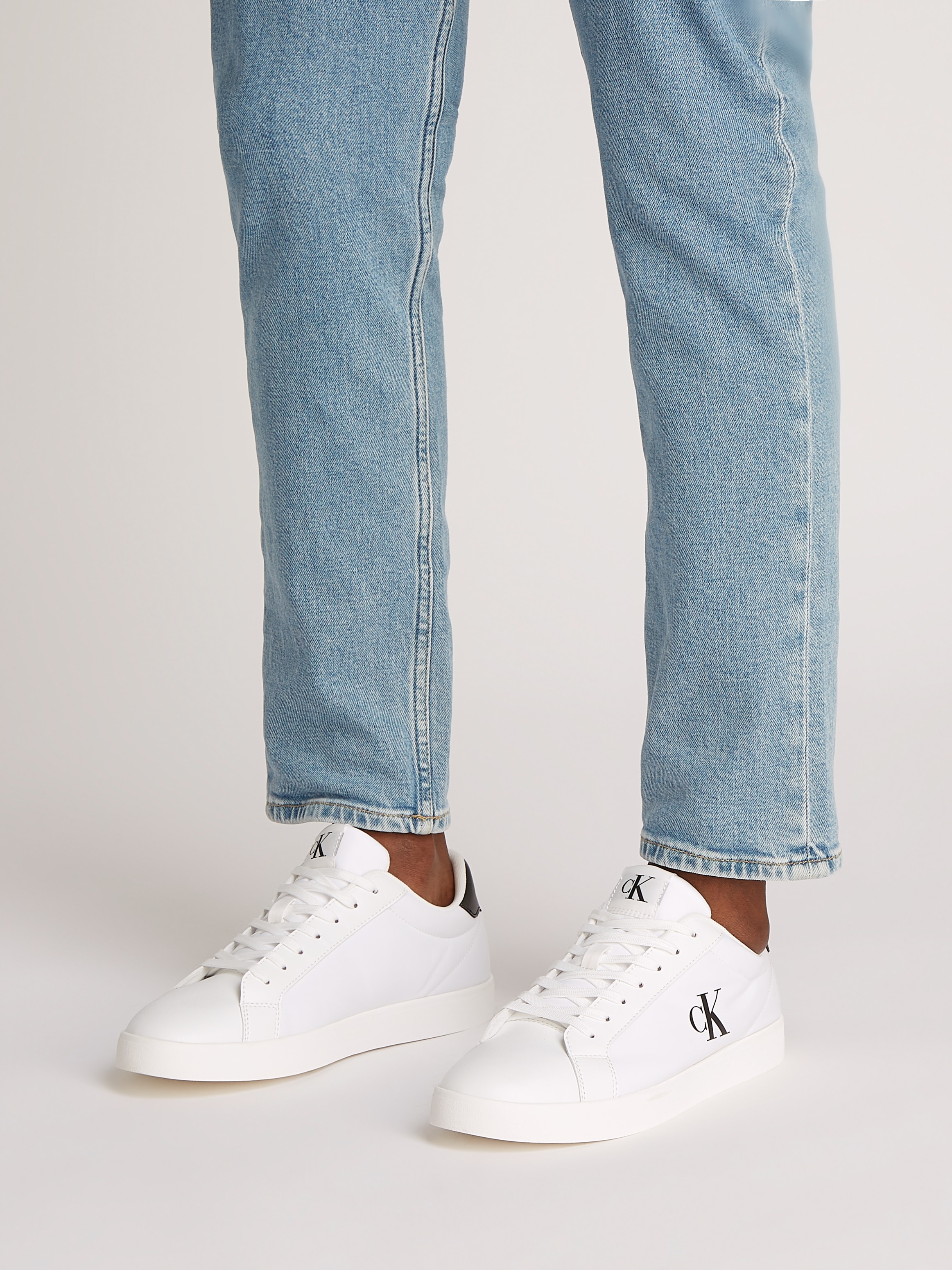 Calvin Klein Jeans Plateausneaker »3 CUPSOLE PU«, Freizeitschuh, Halbschuh, Schnürschuh mit gepolstertem Schaftrand