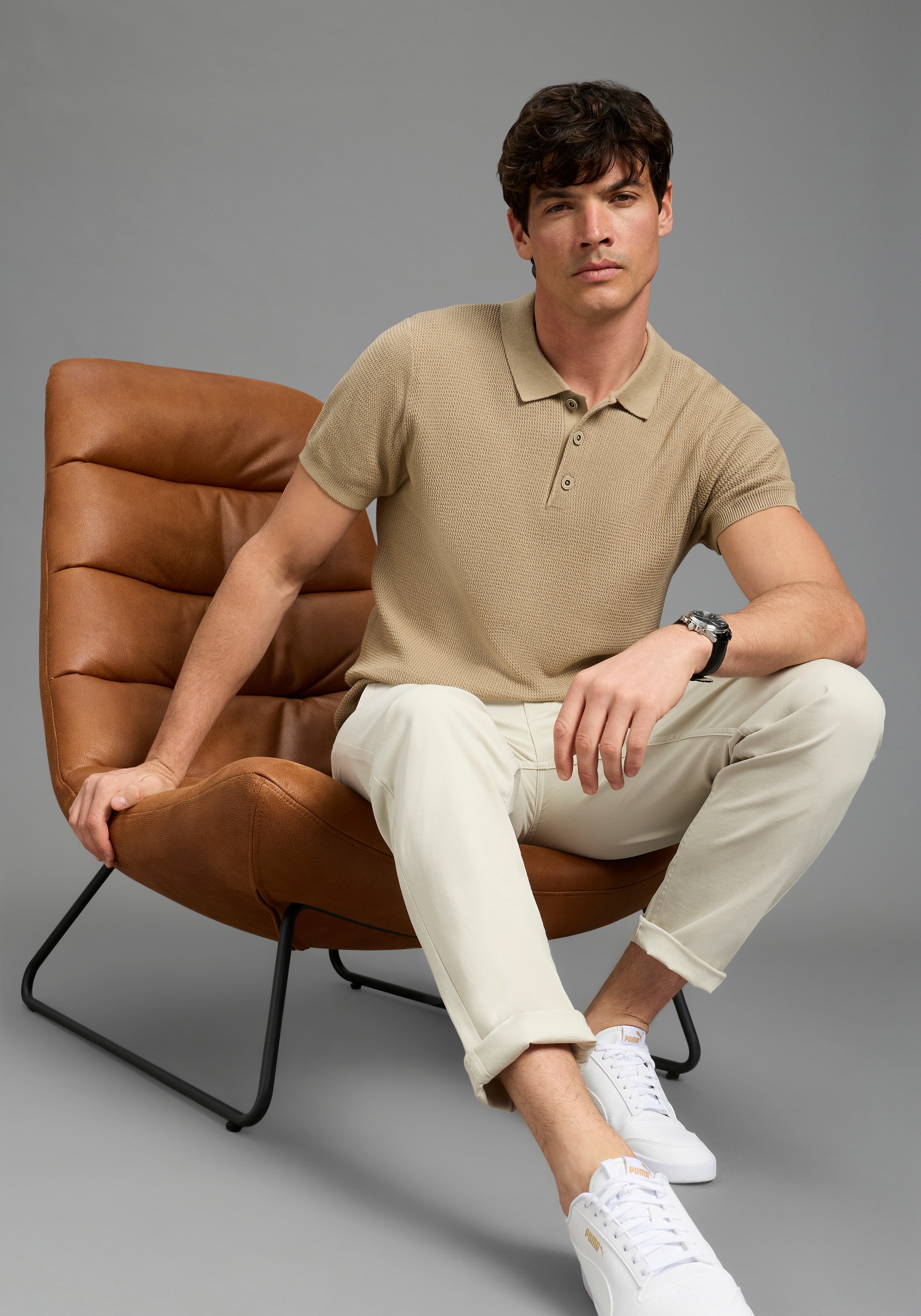 Bruno Banani Polokragenpullover »Strickpolo«