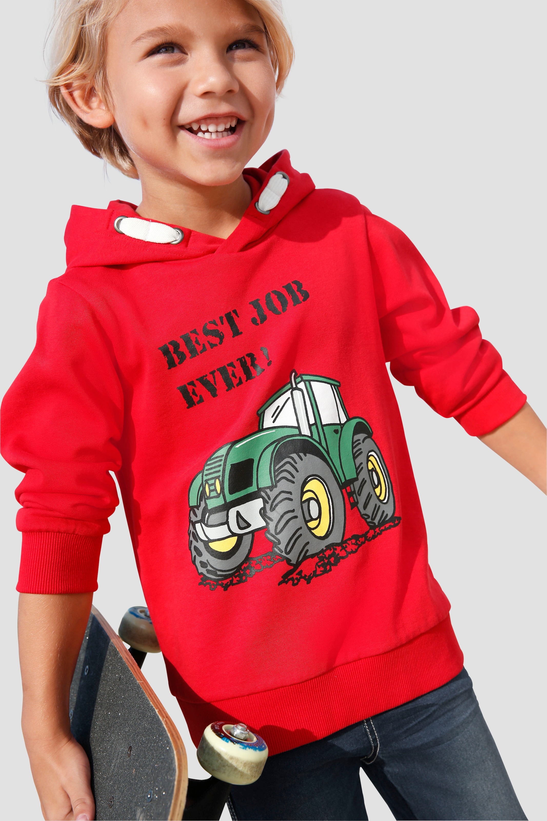 bestellen JOB EVER!« KIDSWORLD | Kapuzensweatshirt »BEST BAUR