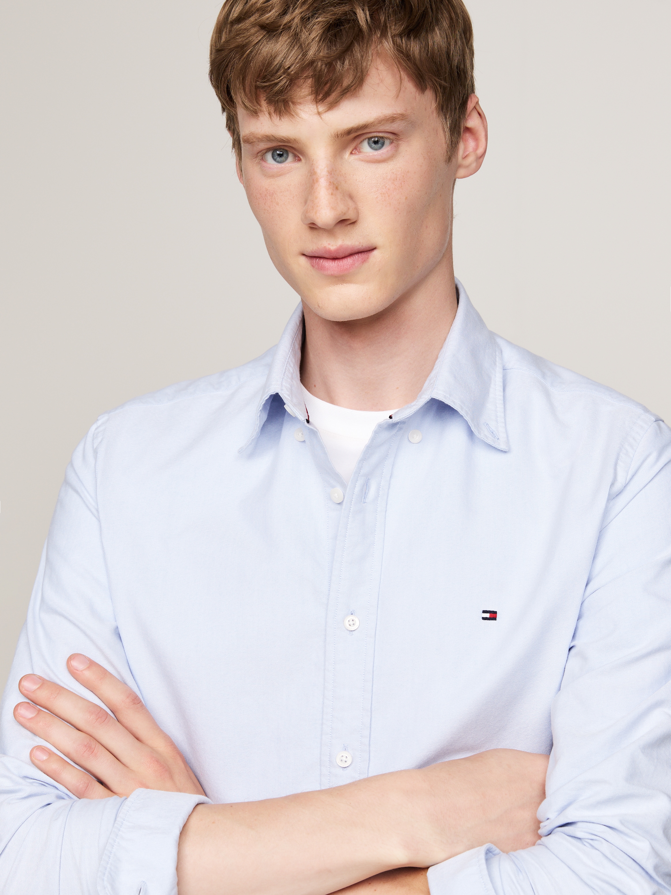 Tommy Hilfiger Langarmhemd »SOLID HERITAGE OXFORD RF SHIRT«