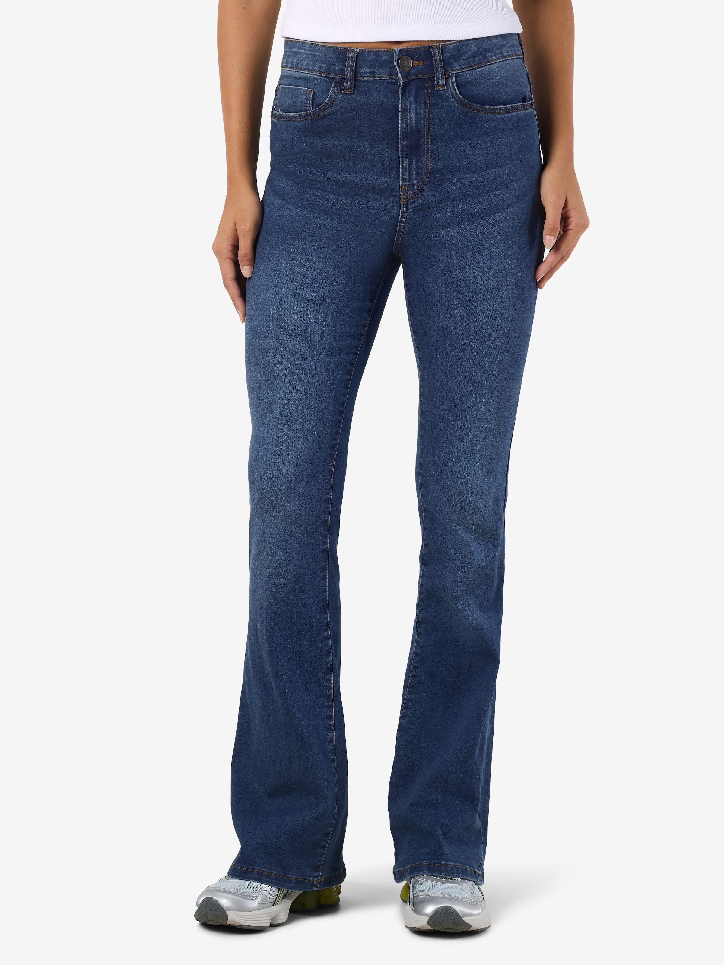 Noisy may High-waist-Jeans "NMSALLIE HW FLARE JEAN VI021MB FWD NOOS" günstig online kaufen