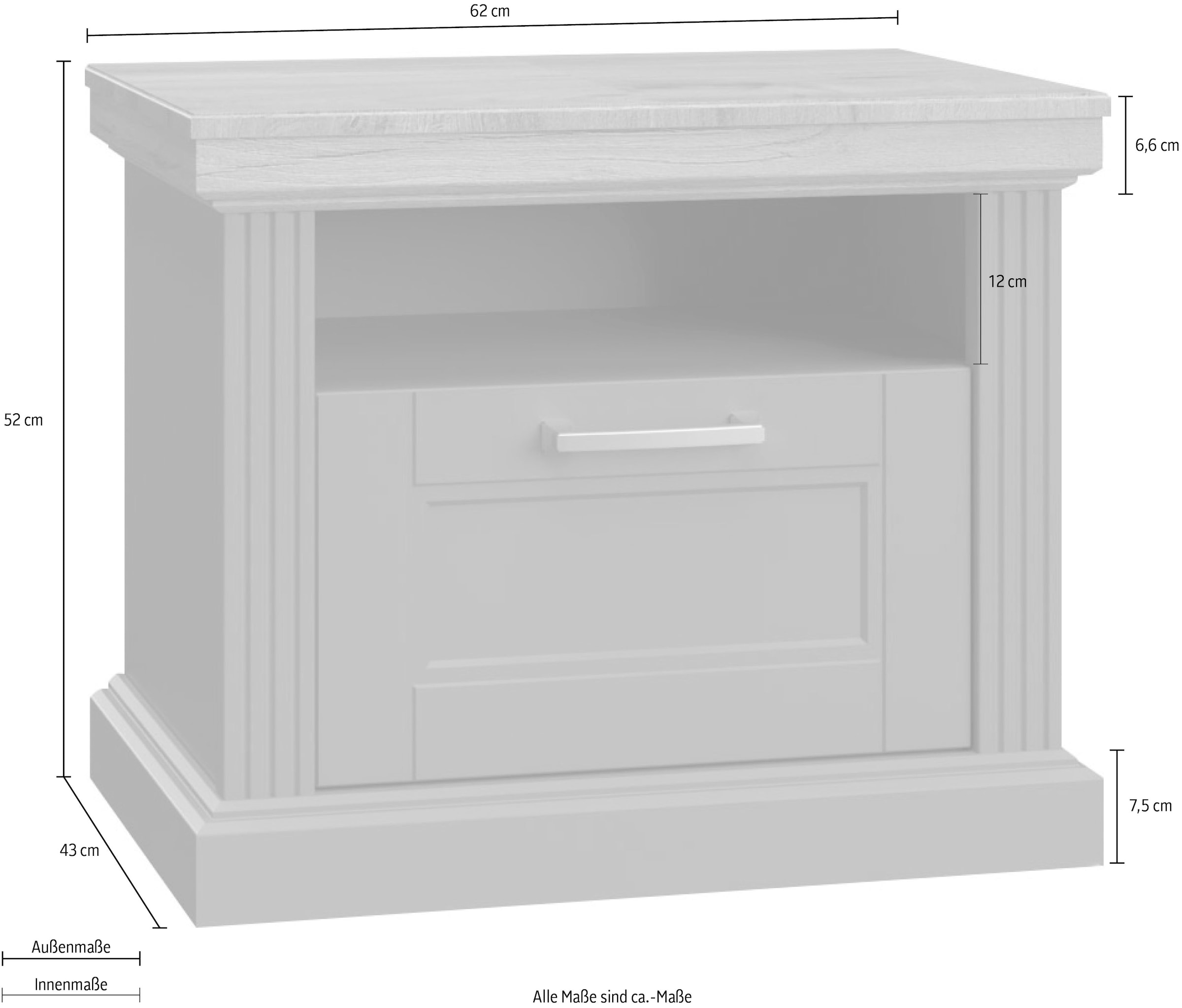 Home affaire Nachtkonsole »Tara«, lackiert mit wasserbasiertem UV-Lack, Soft -Close-Funktion bestellen | BAUR