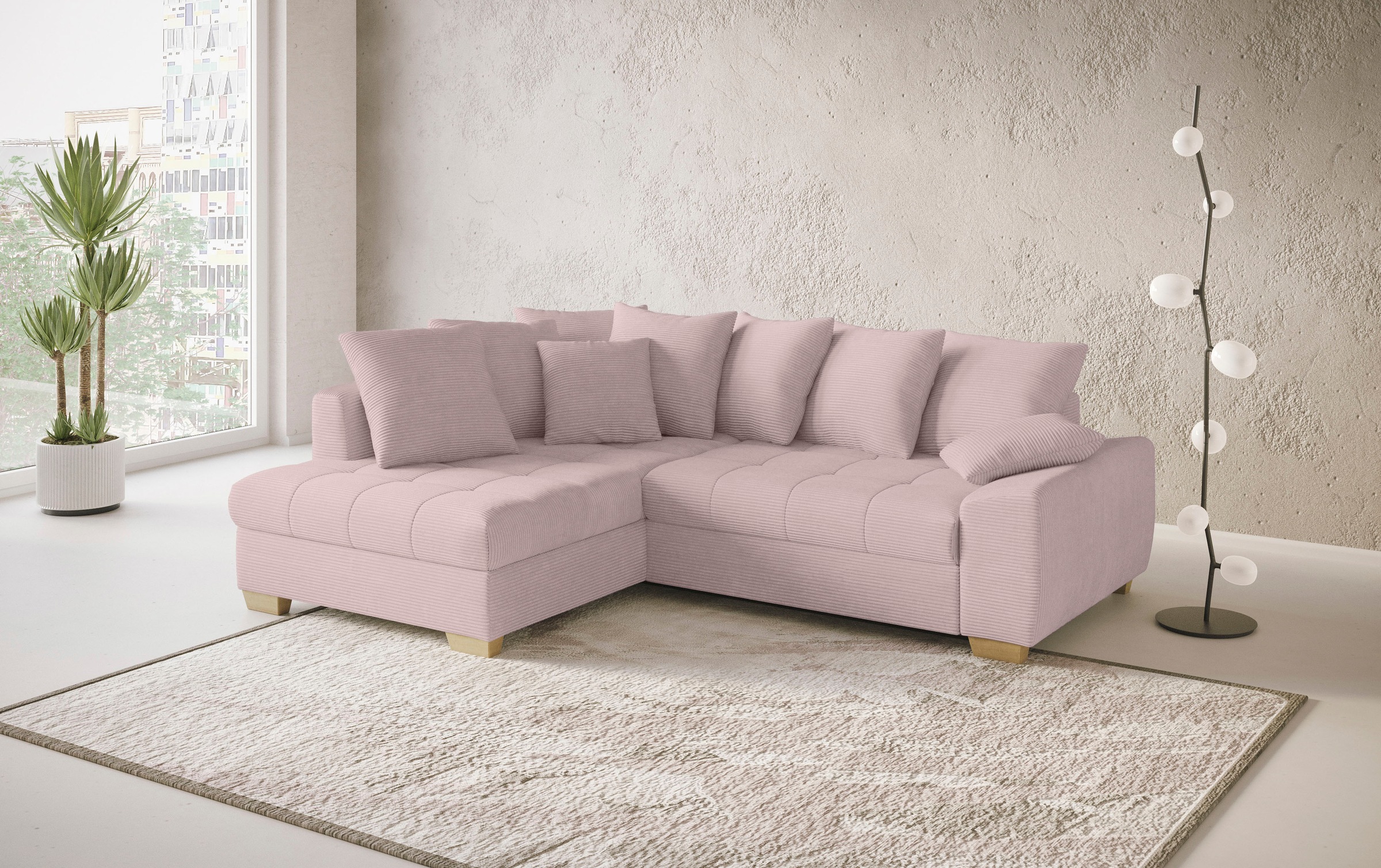 Mr. Couch Ecksofa "Nikita II, L-Form", Wahlweise mit Bettfunktion, Bettkast günstig online kaufen