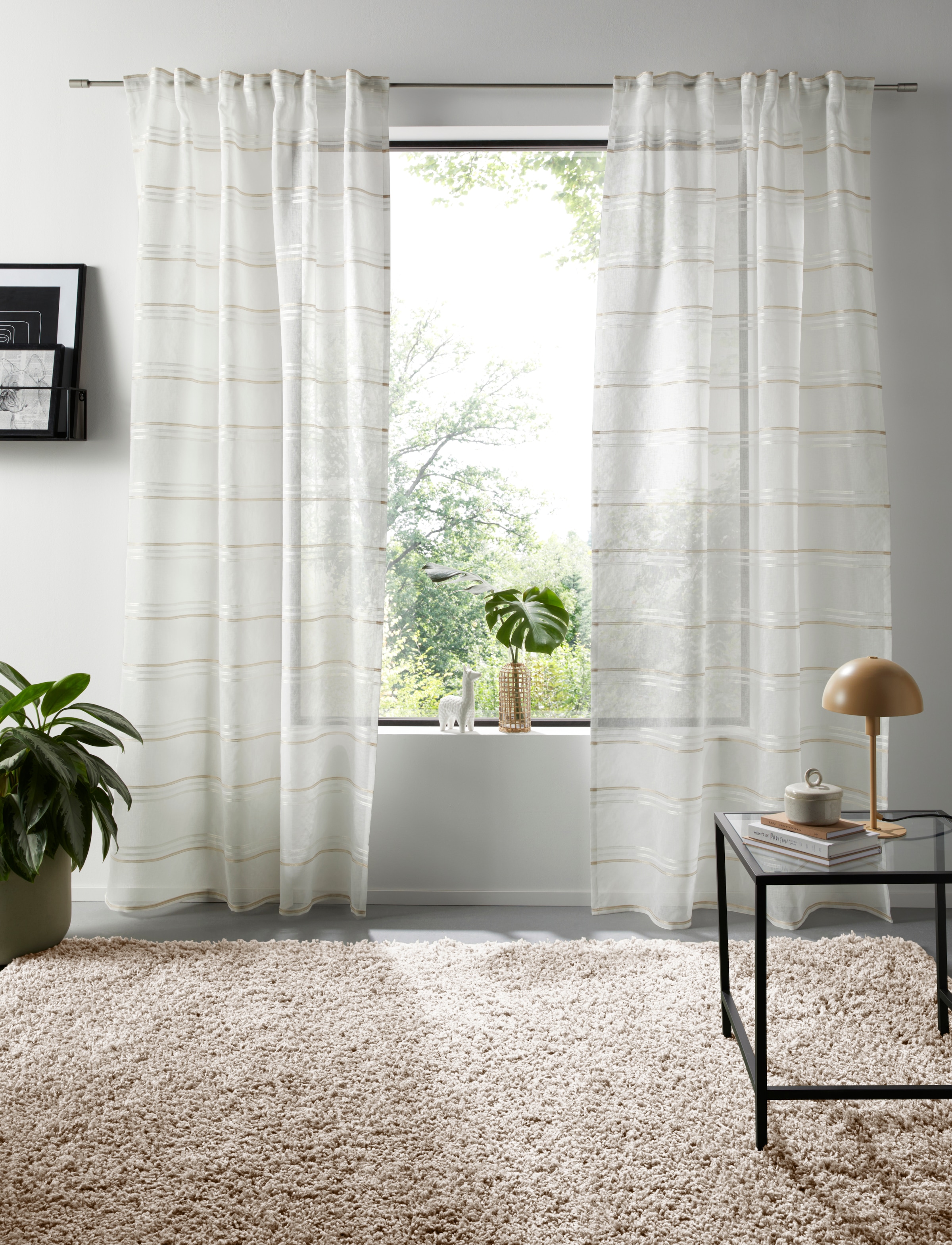 OTTO home Gardine "Sirii" Multifunktionsband 1 Stk. tlg. Halbtransparent, a günstig online kaufen