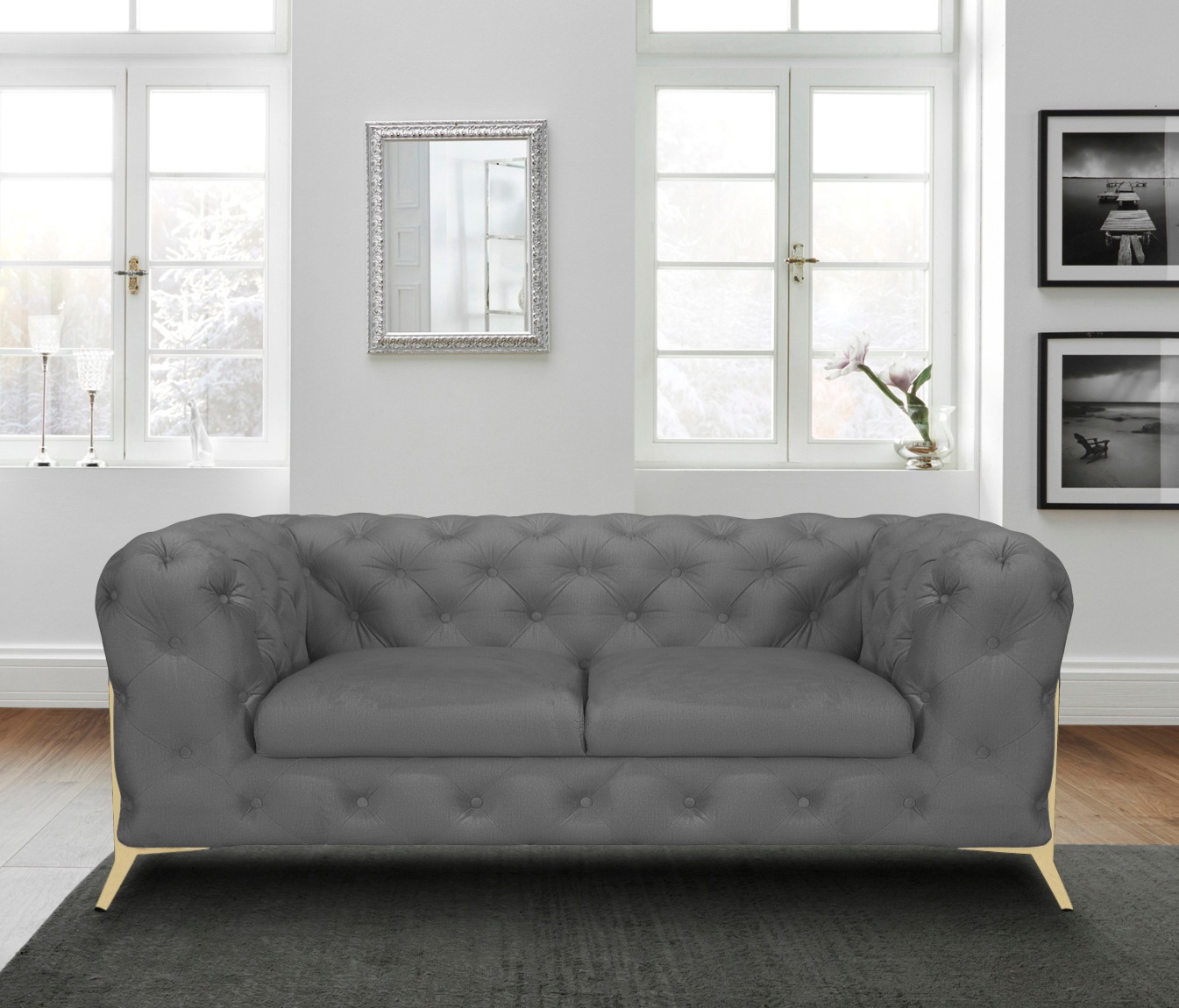 Home affaire Chesterfield-Sofa "Amaury" aufwändige Knopfheftung, moderne Ch günstig online kaufen