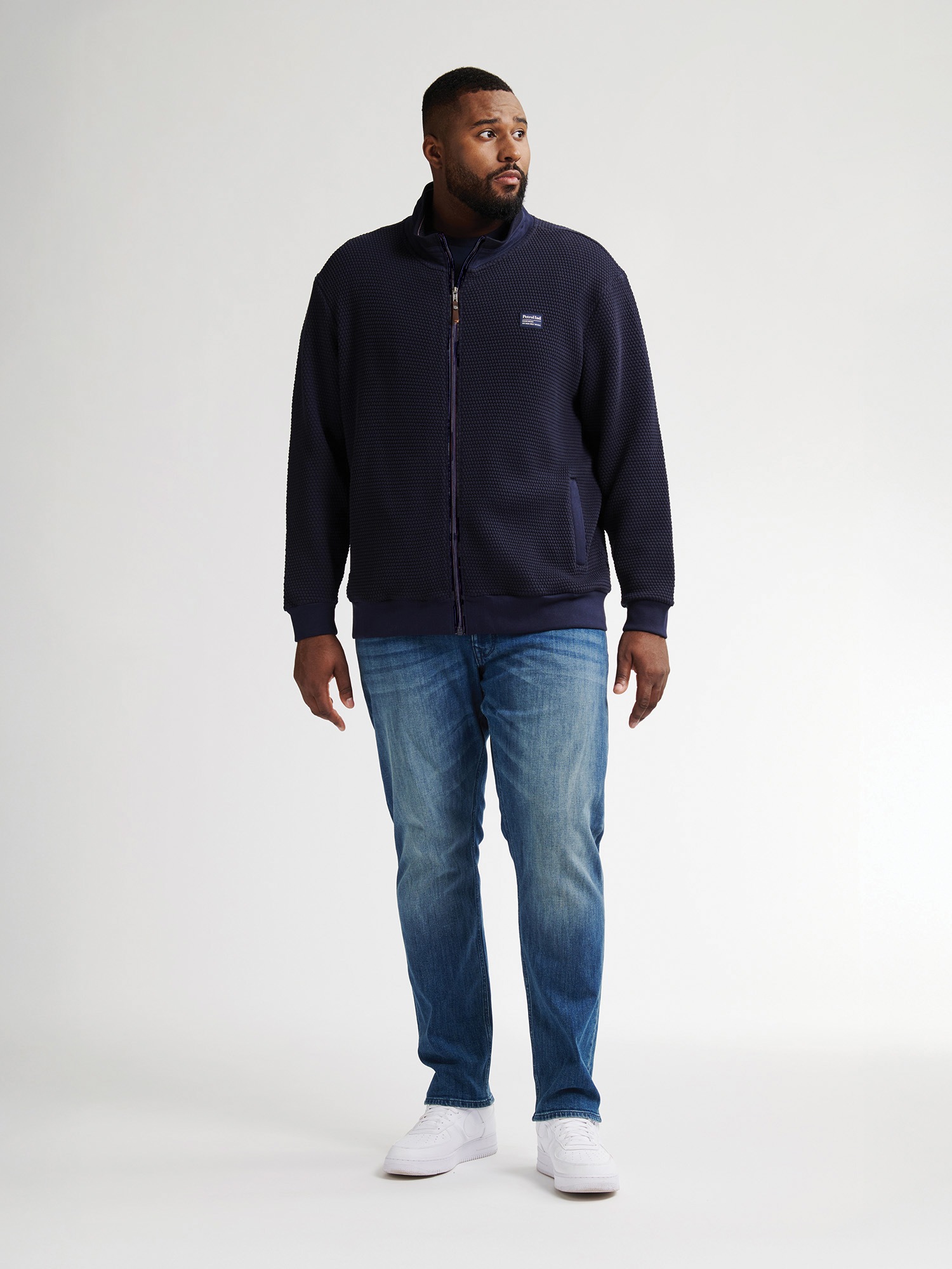 Petrol Industries Sweater mit Logo Stickerei