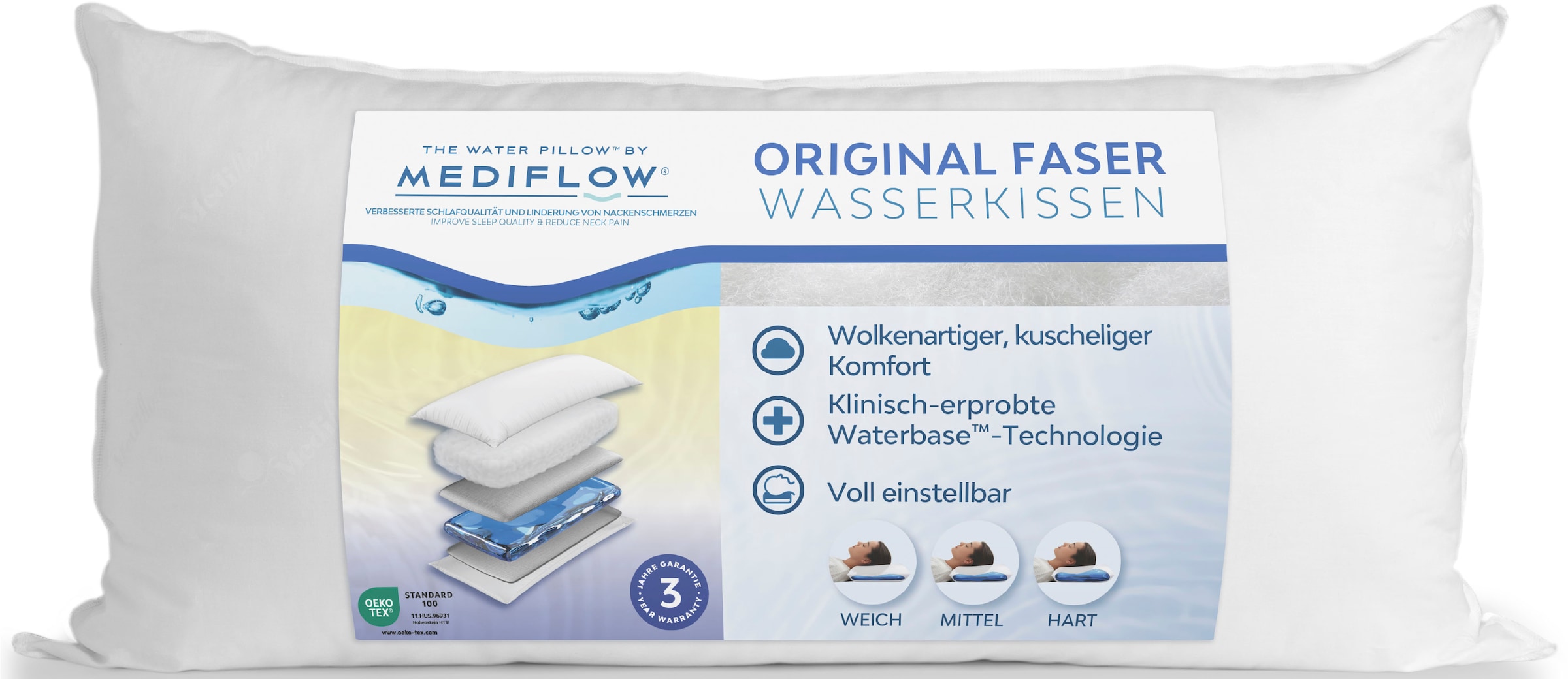 Mediflow Wasserkissen "Kopfkissen Mediflow, individuell anpassbare Füllmeng günstig online kaufen