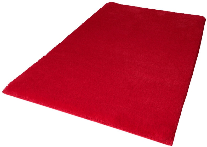 Carpet City Badematte »Topia Mats, Badteppich uni«, Höhe 14 mm, rutschhemmend beschichtet, strapazierfähig, Hochflor, Kaninchen Haptik, Polyester, Badezimmerteppich, waschbar