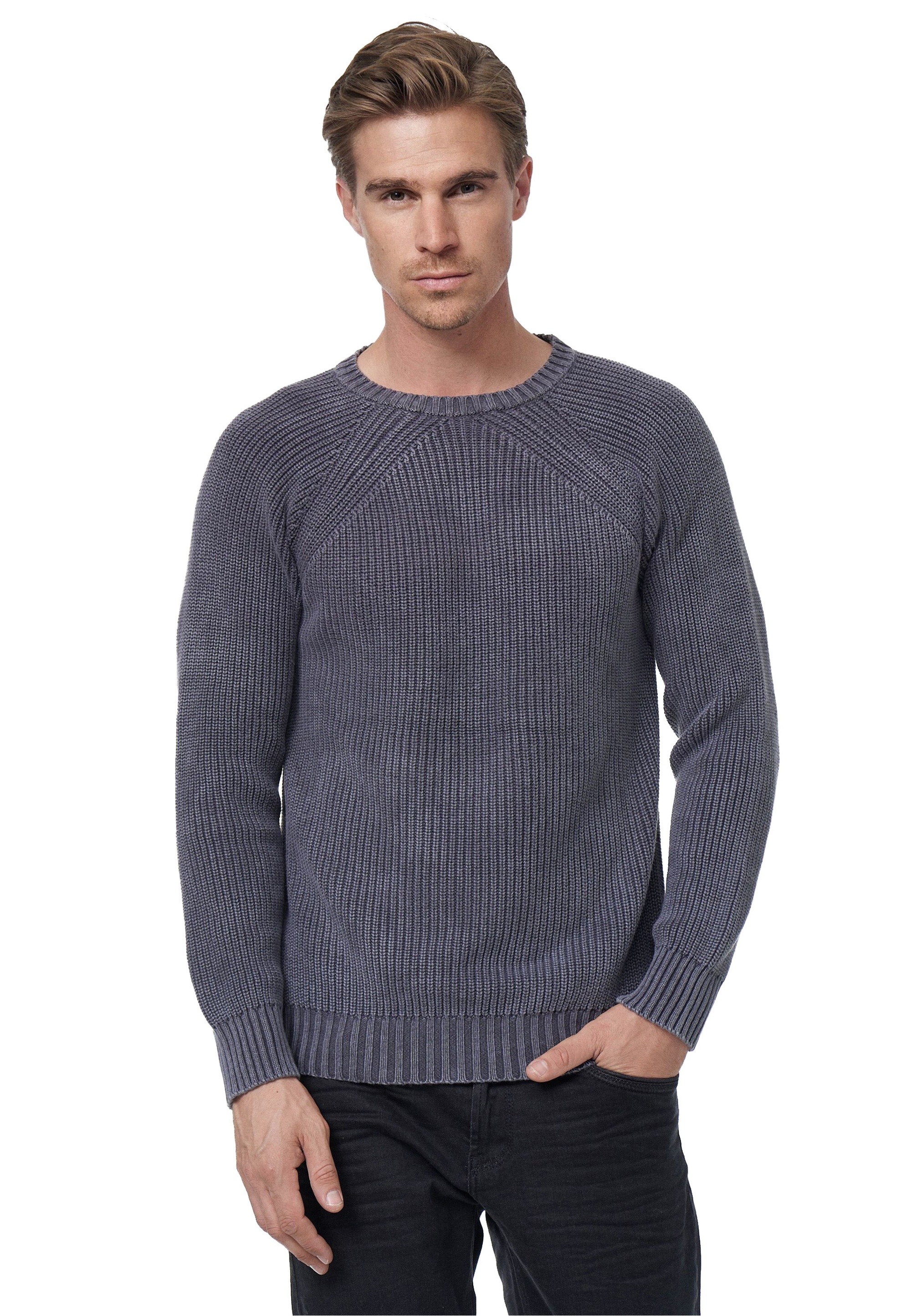 Rusty Neal Strickpullover, im einfarbigen Design